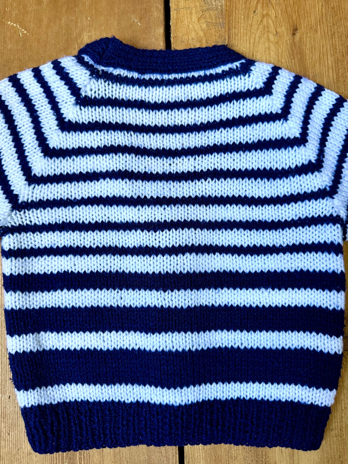 Vintage Handknitted Striped Cardigan | 1 Year