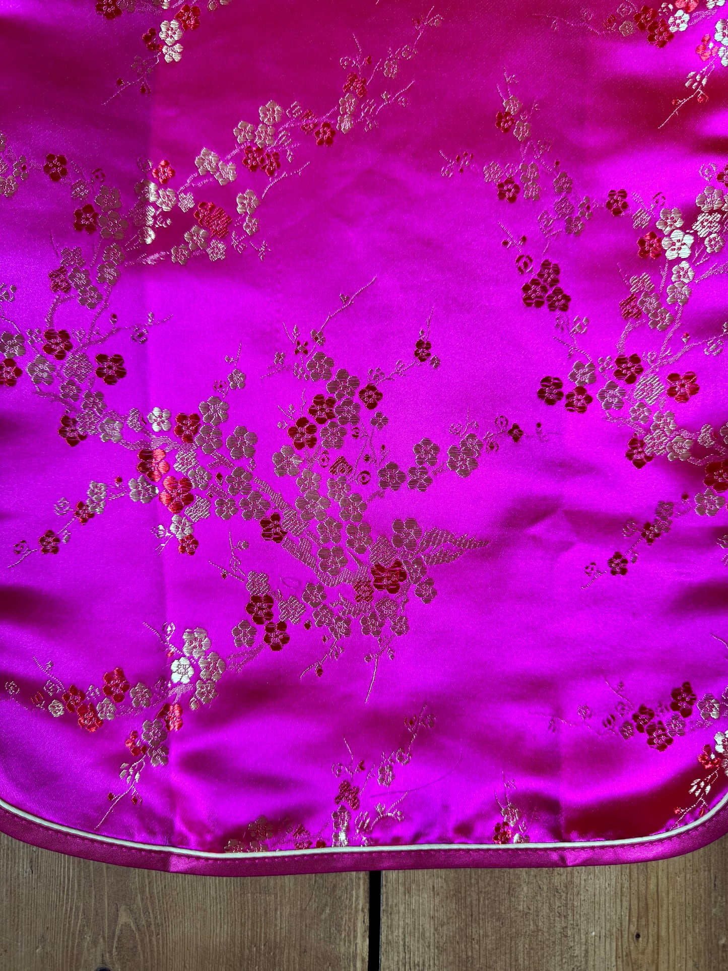 Vintage 90s pink satin qipao dress. Y2K childrens occasion wear. Age 4 years. Handpicked for Bee Tiny kids vintage.