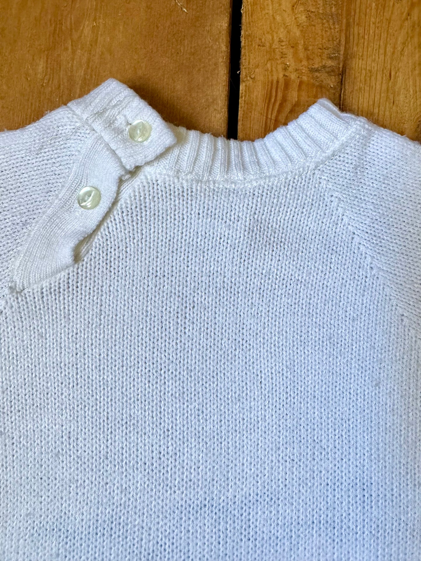 Vintage Handknit Kids Elephant Jumper | 9-18 Months