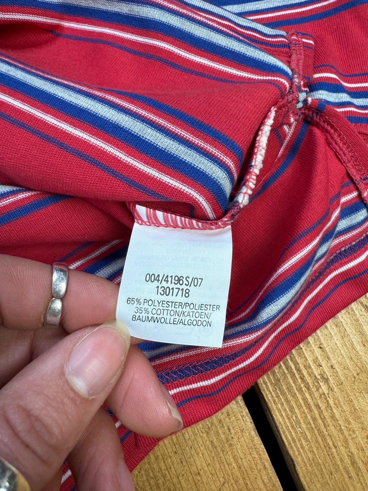 Vintage 90s Adams Red Striped Long Sleeve Top | 4 years
