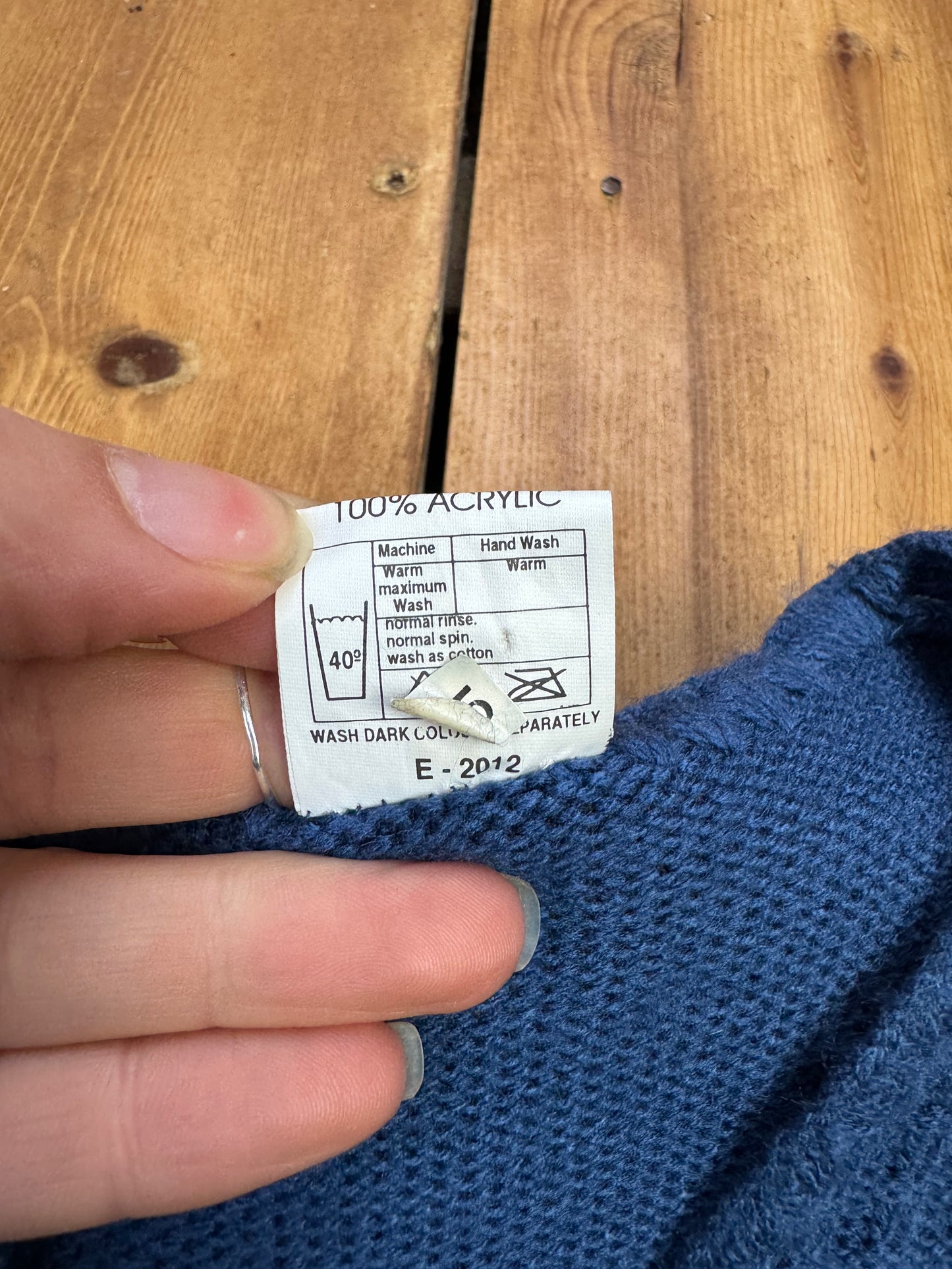 Vintage Blue Knit Vest | 12–18 Months