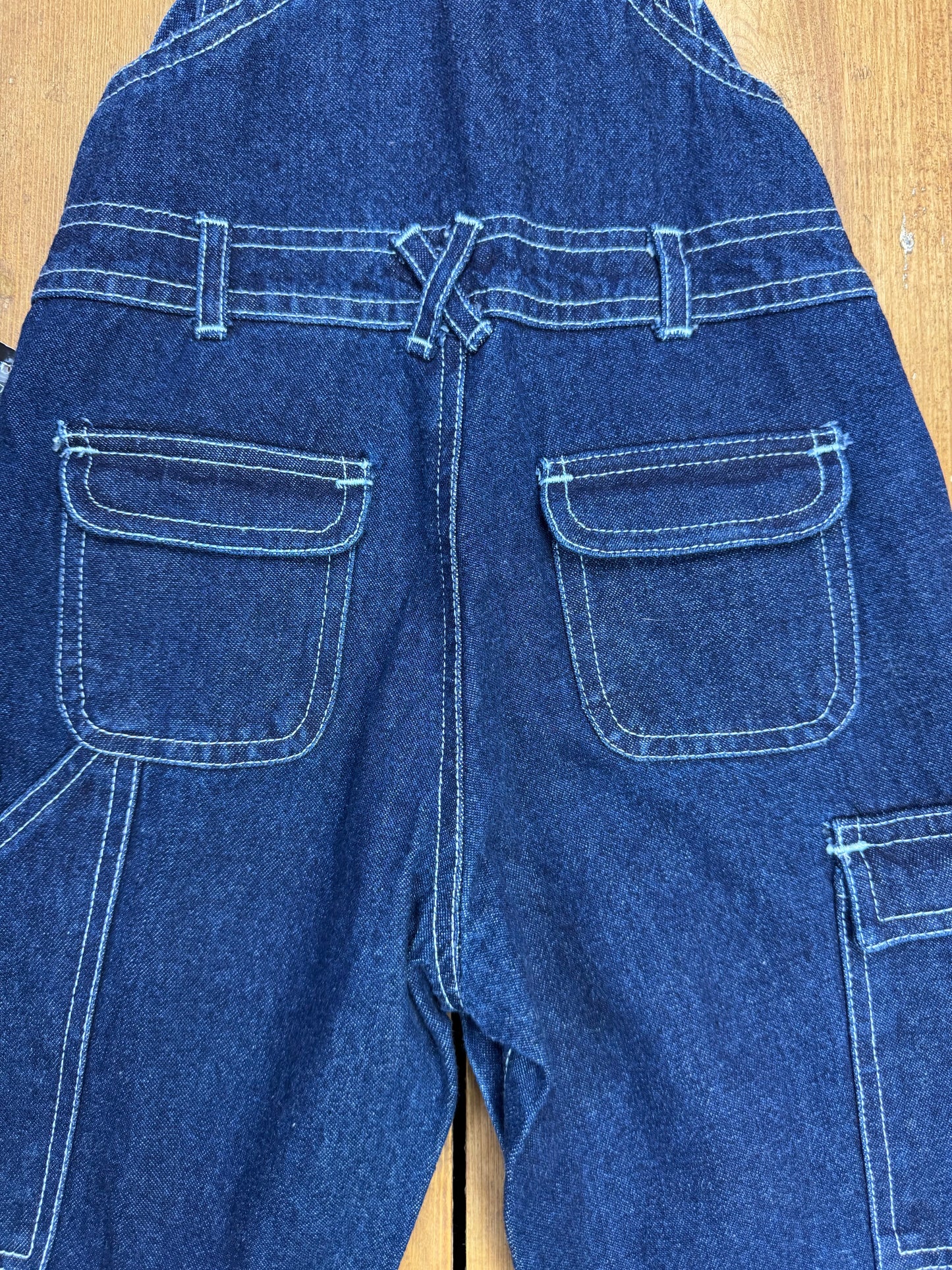 Vintage deadstock denim kids dungarees