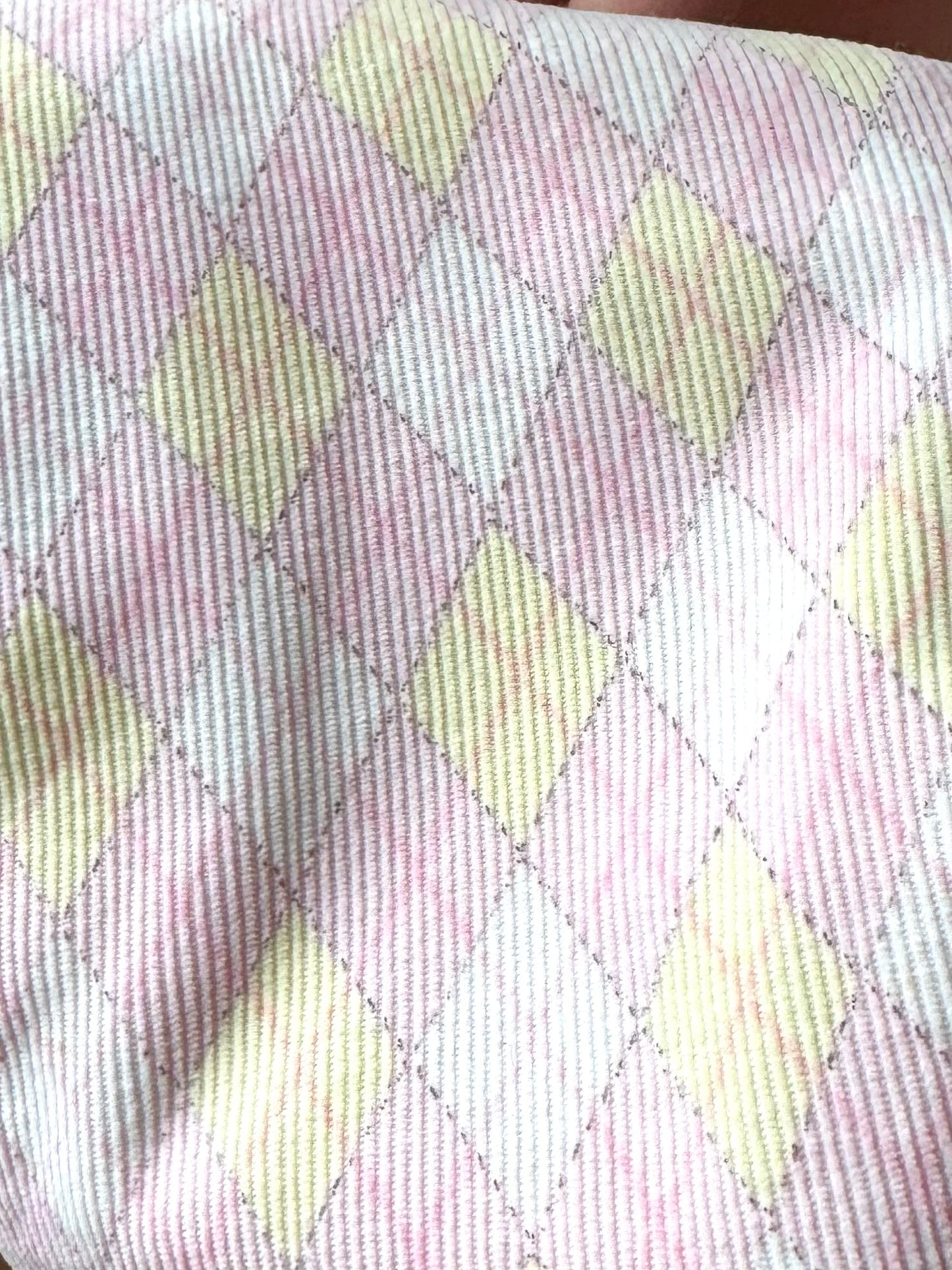 Vintage Pink Argyle Baby Trousers | 6-12 Months