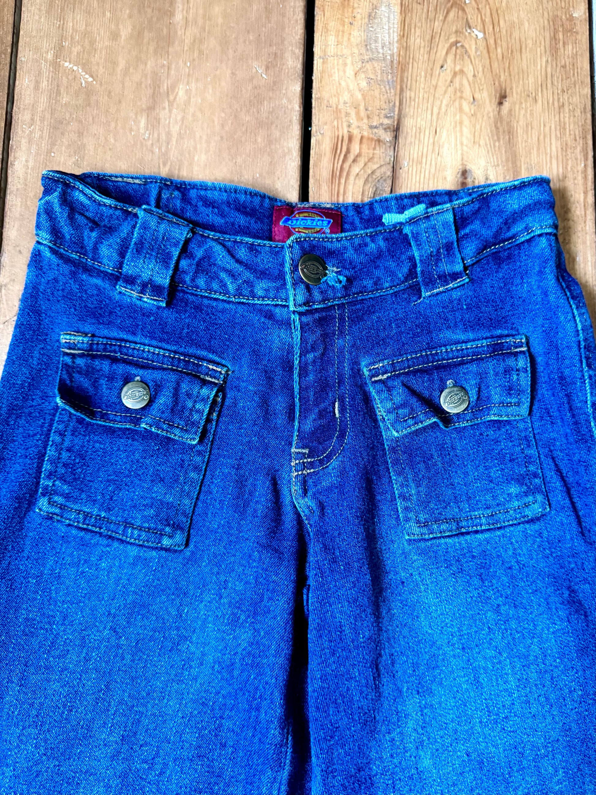 Vintage Y2K Dickies denim shorts, Dickies denim jorts. Kids baggy shorts. Handpicked for Bee Tiny kids vintage.