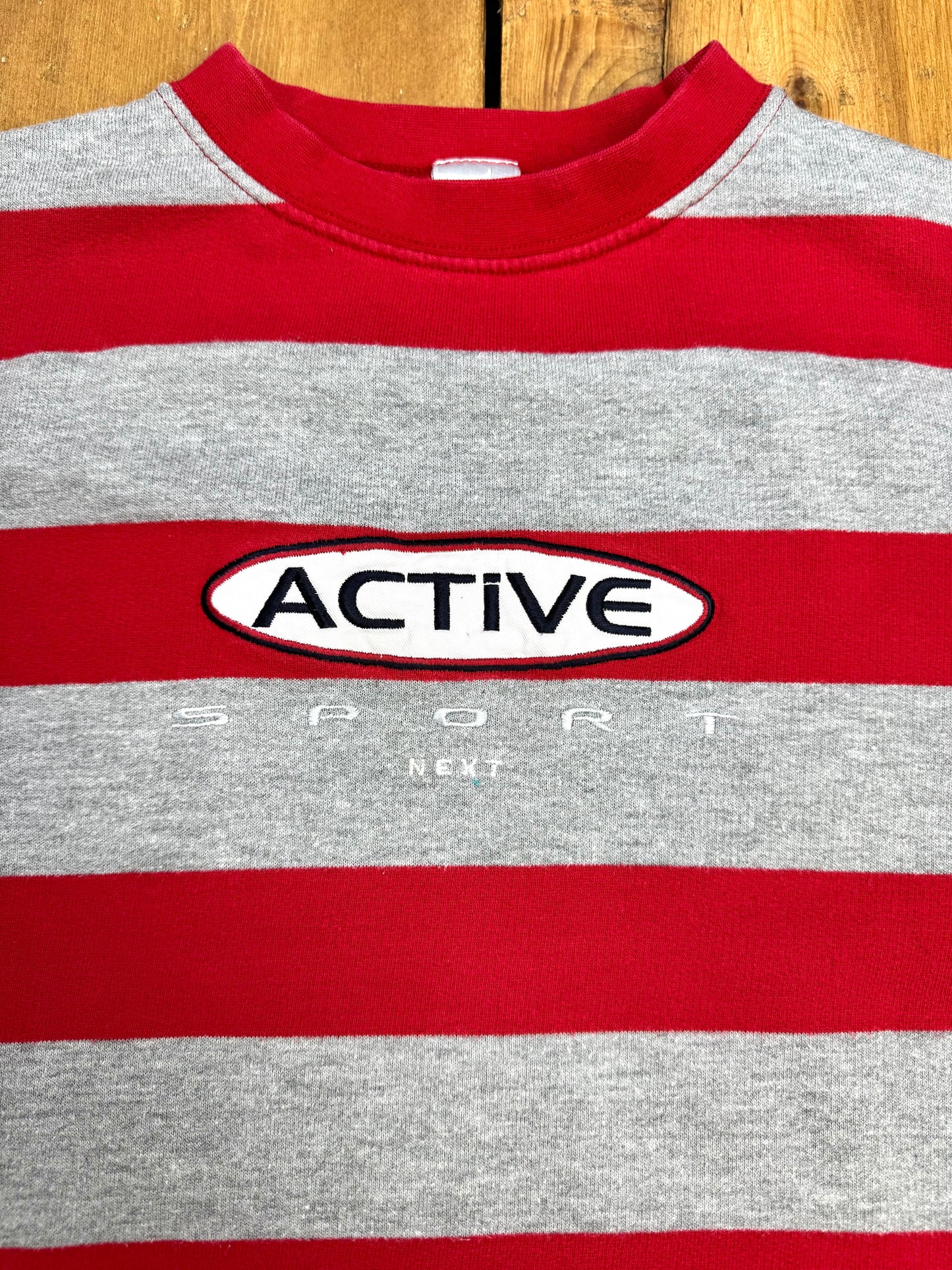 Vintage 90s Next Striped Active Sport Sweatshirt | 5-6 Years