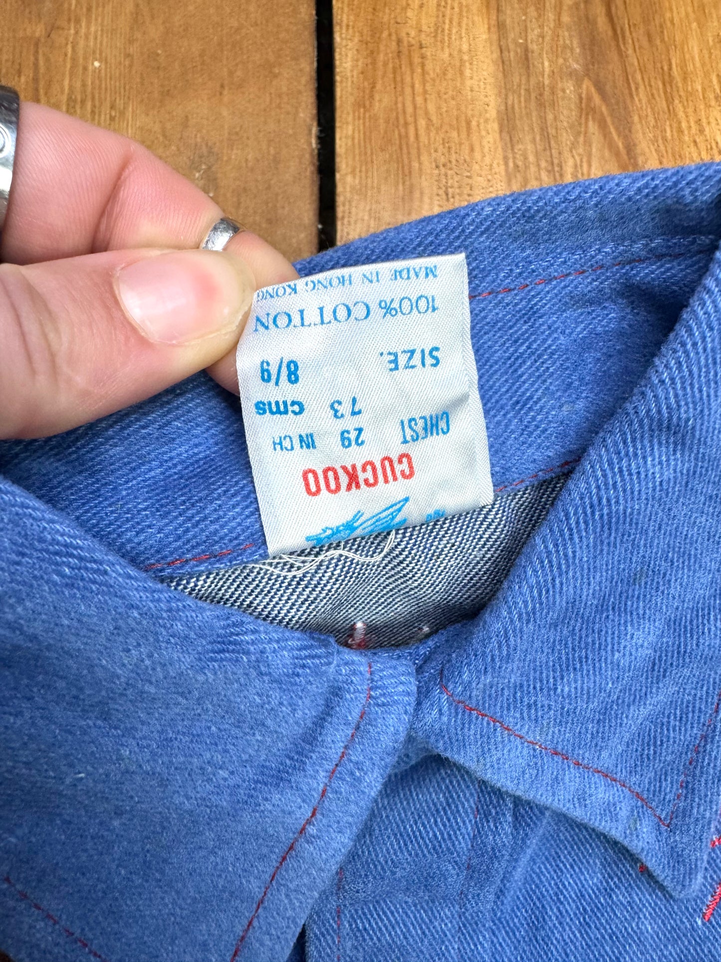 Vintage 70s Kids Matching Denim Set | 8-9 Years