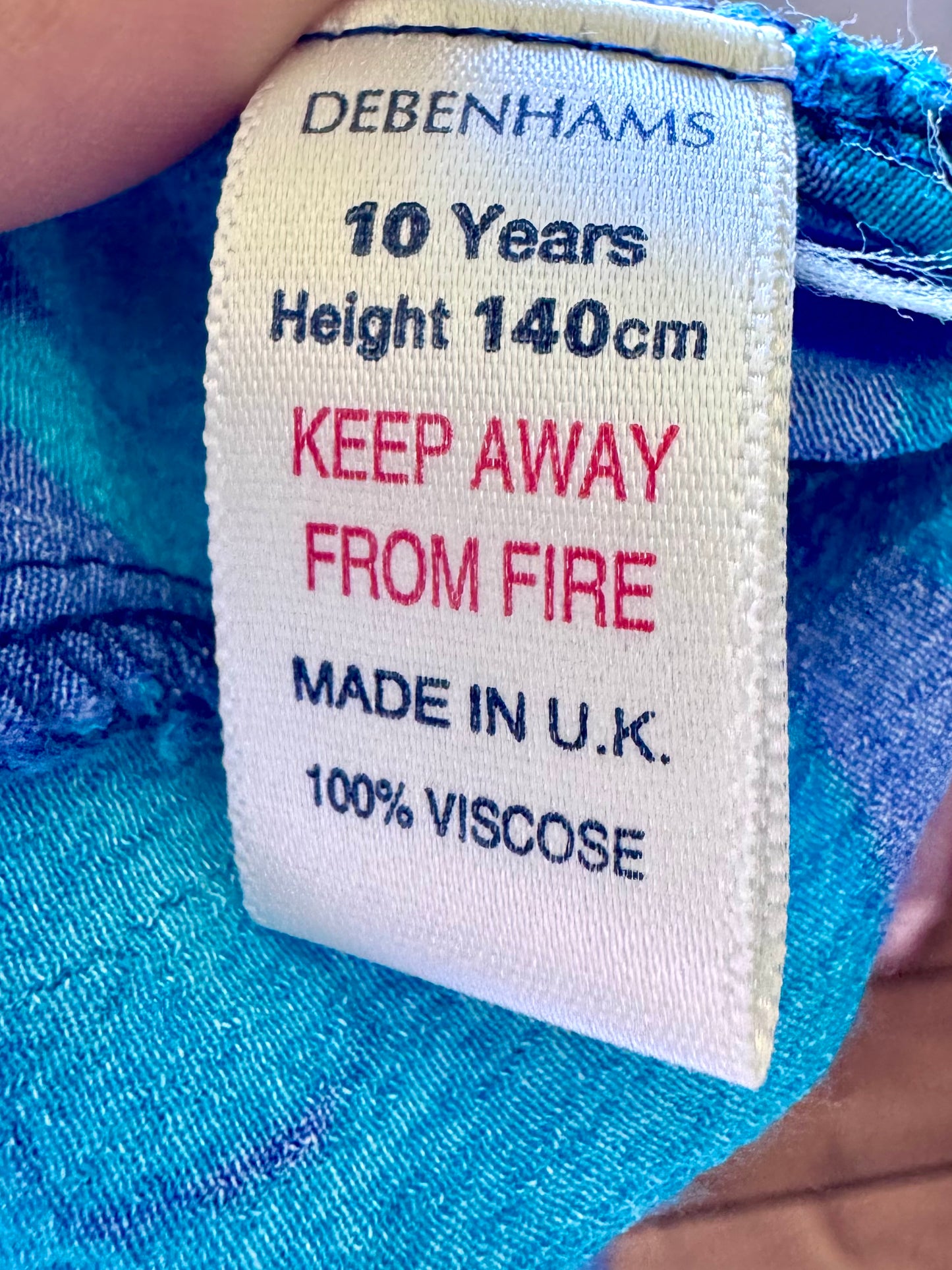 90s Debenhams Blue Summer Dress | 10 Years