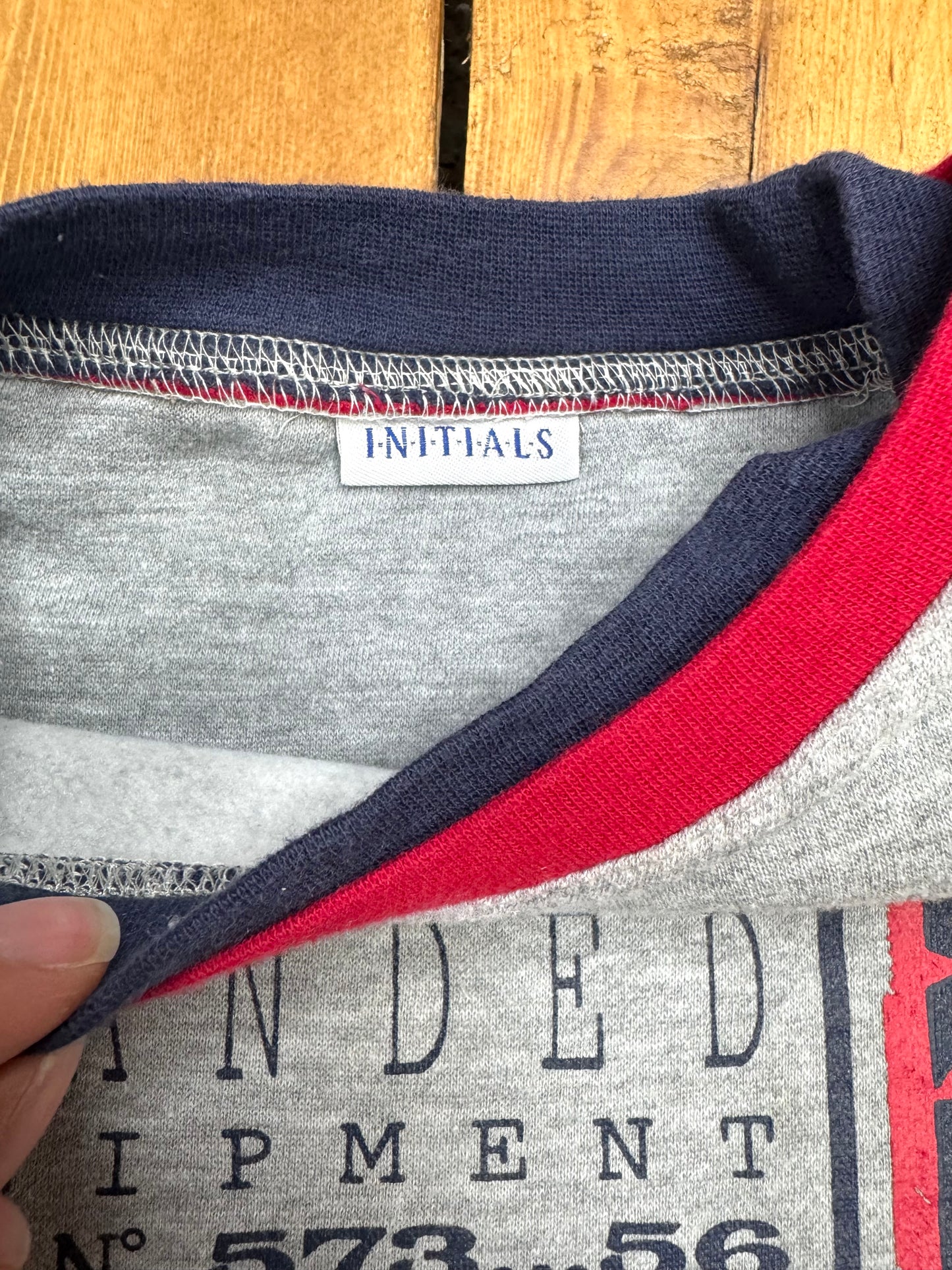 Vintage Y2K Initials Nautical Grey Sweatshirt | 5-6 Years