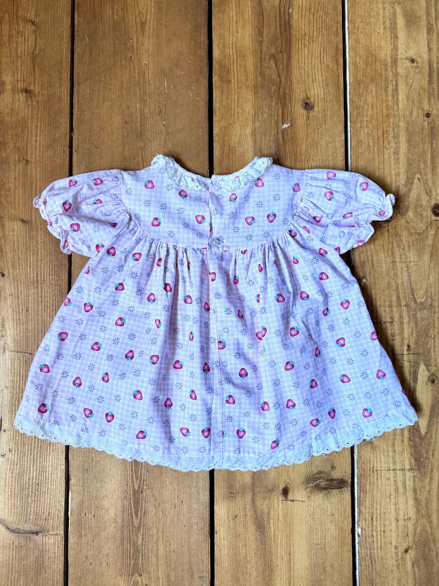 Vintage Strawberry Print Baby Set | 6-12 Months