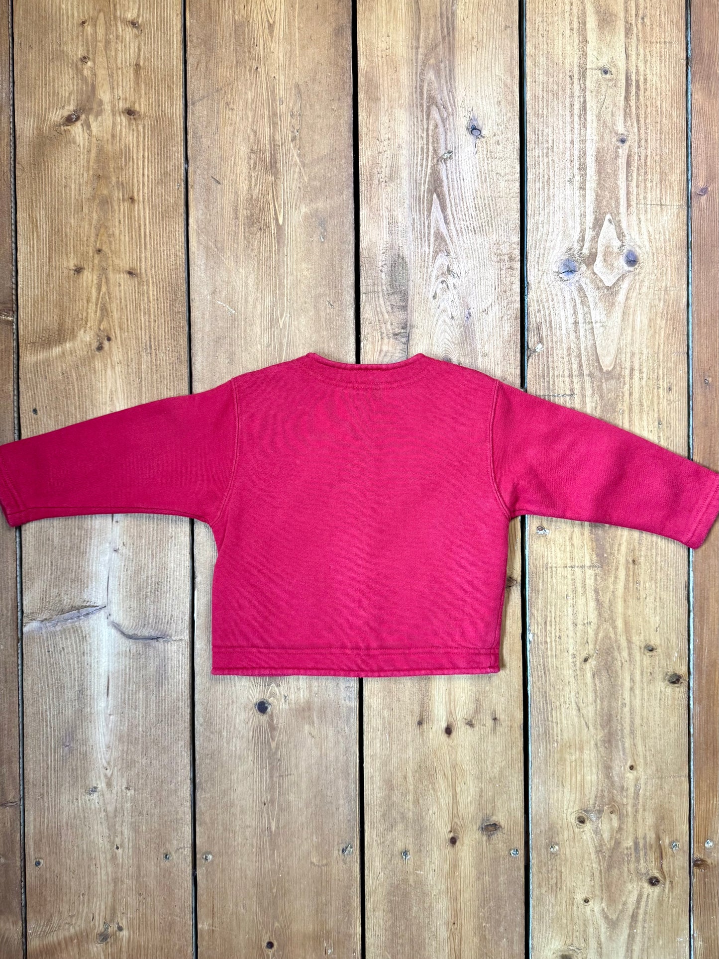 Vintage Italian Kids Red Cardigan | 1-2 Years