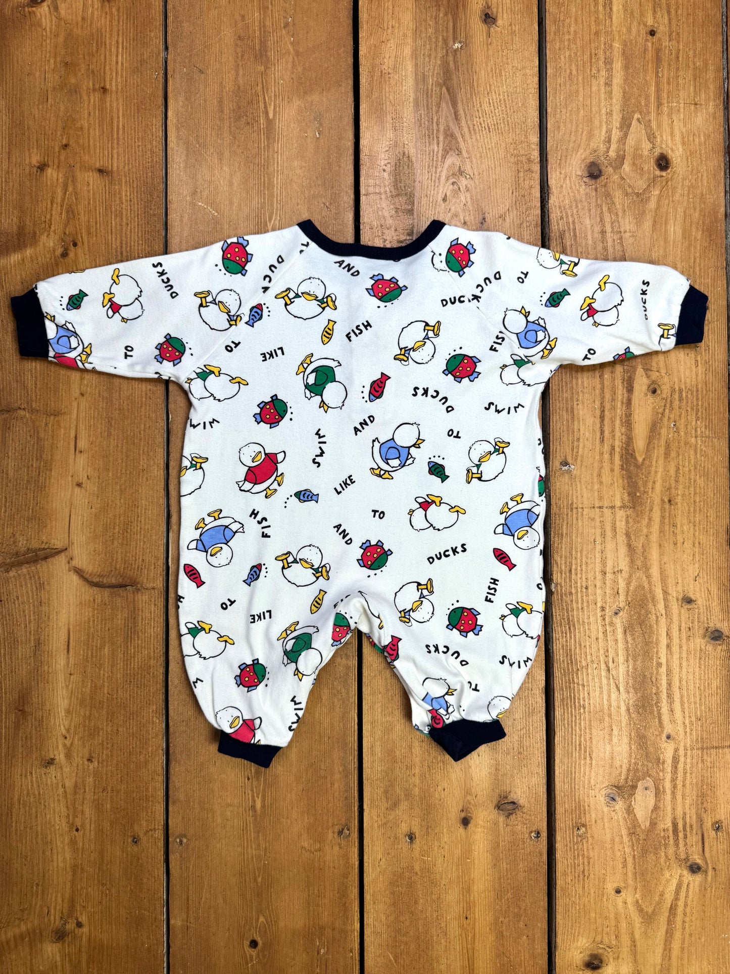 Vintage 90s duck baby romper. Handpicked for Bee Tiny kids vintage.