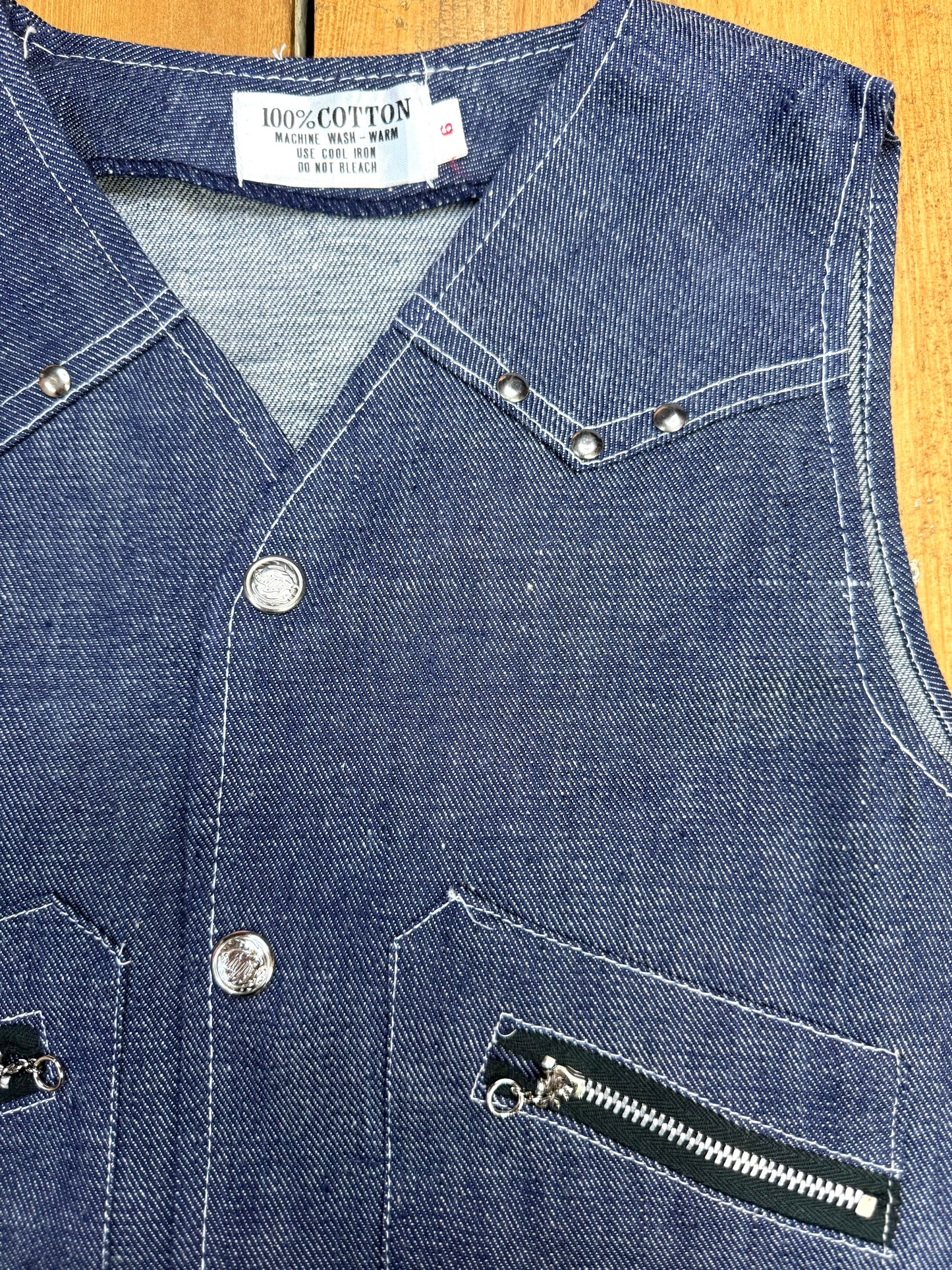 Vintage 70s kids denim cowgirl vest. Handpicked for Bee Tiny kids vintage.