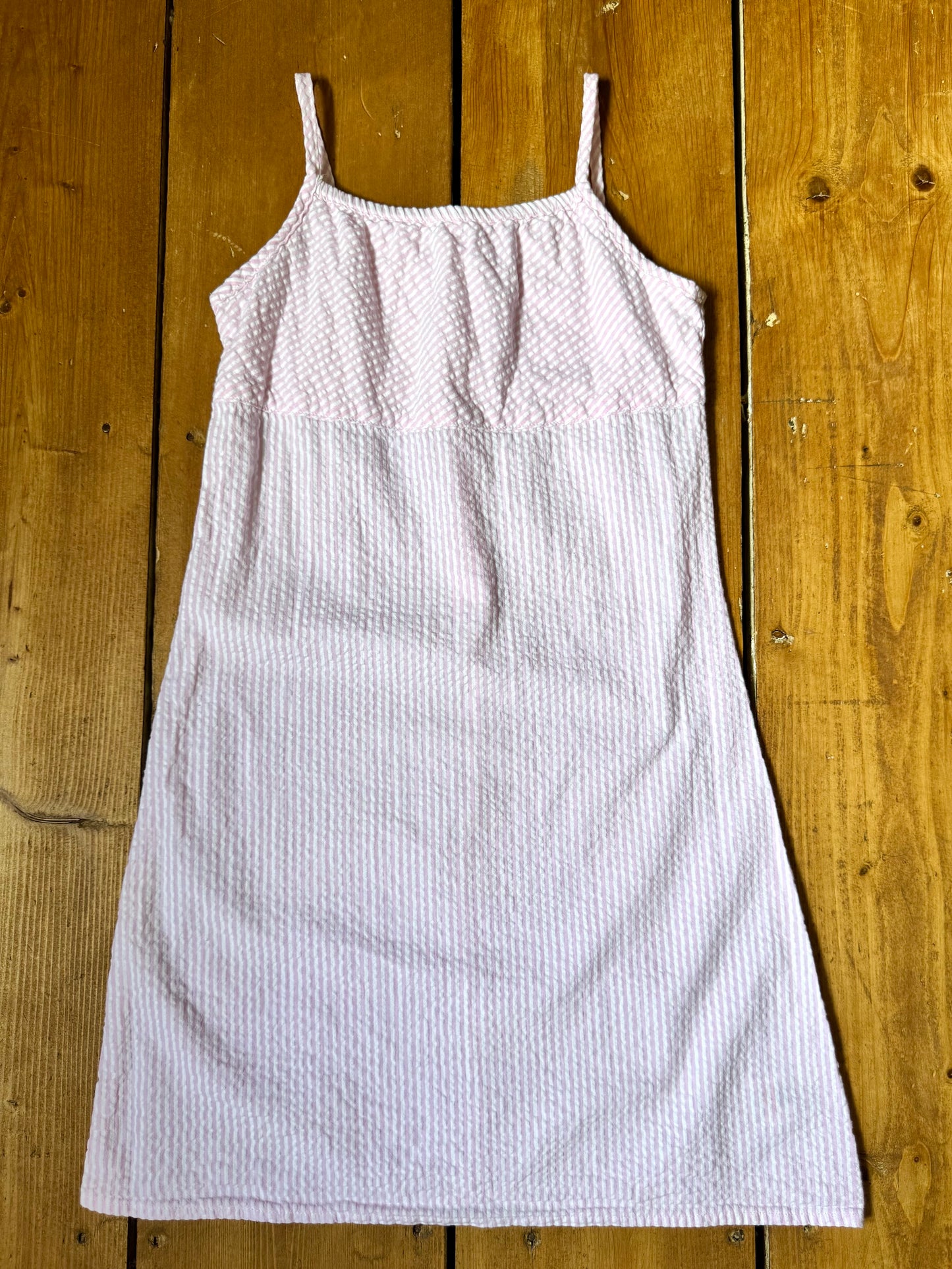 Vintage Y2K Cherokee pink striped cotton dress, age 5-6 years. Handpicked for Bee Tiny kids vintage.