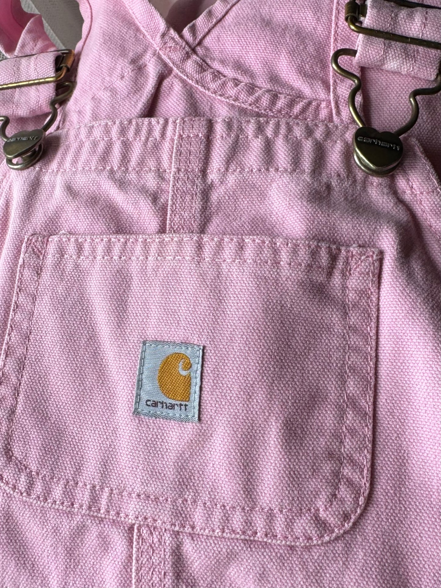 Pink carhartt dungarees age 4 years. Handpicked for Bee Tiny kids vintage.