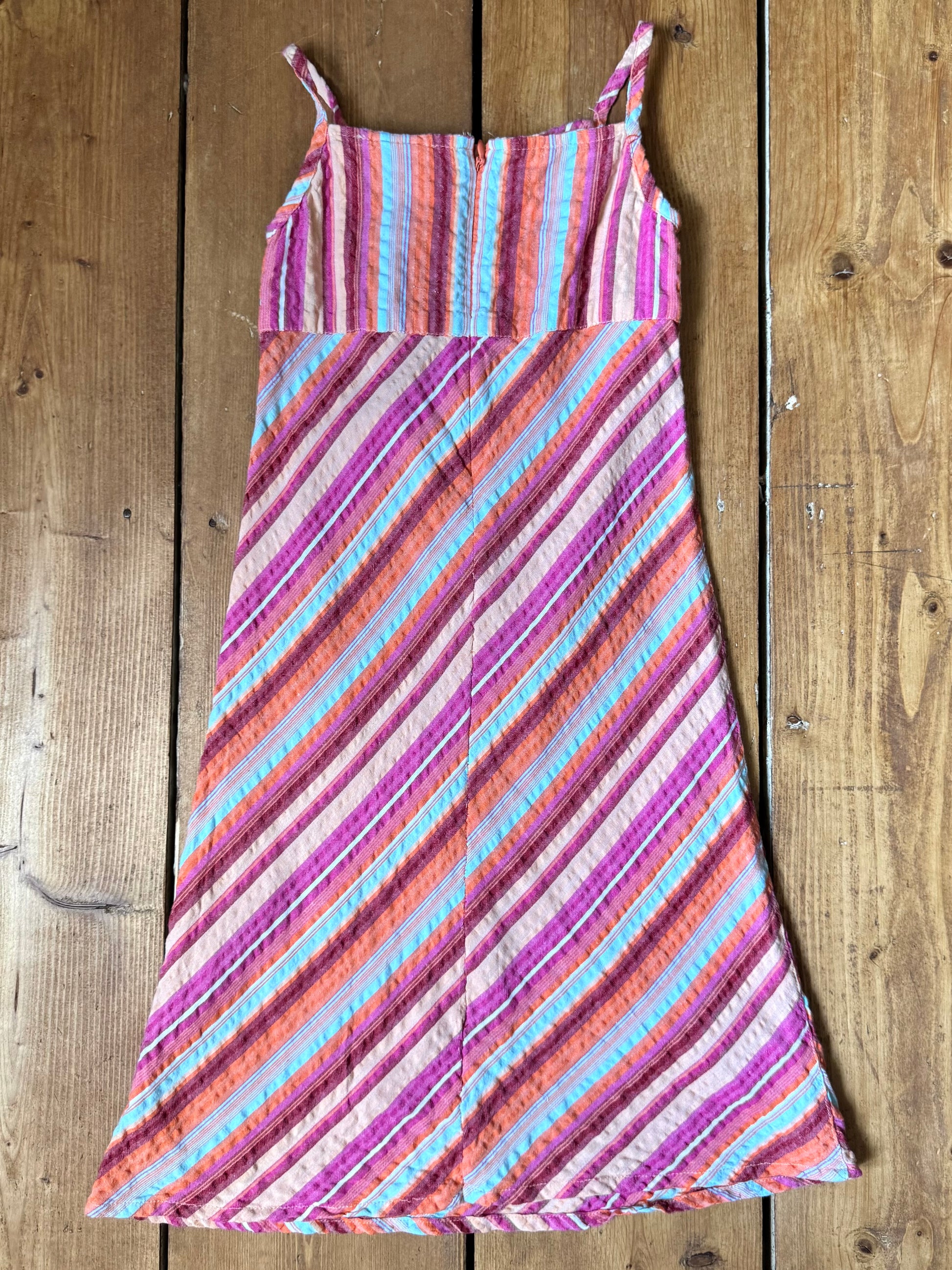 Vintage Y2K Cherokee colourful striped cotton dress, age 5-6 years. Handpicked for Bee Tiny kids vintage.