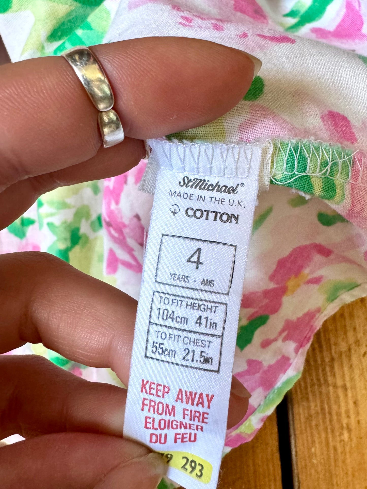 Vintage 90s St.Michael Kids Summer Dress | 4 Years