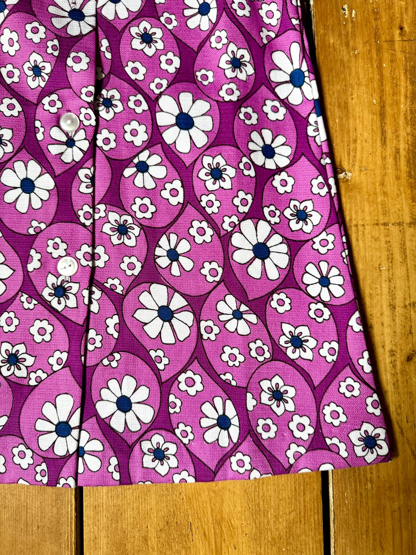 Vintage 70s Cuckoo Purple Floral Dress | 3 Years