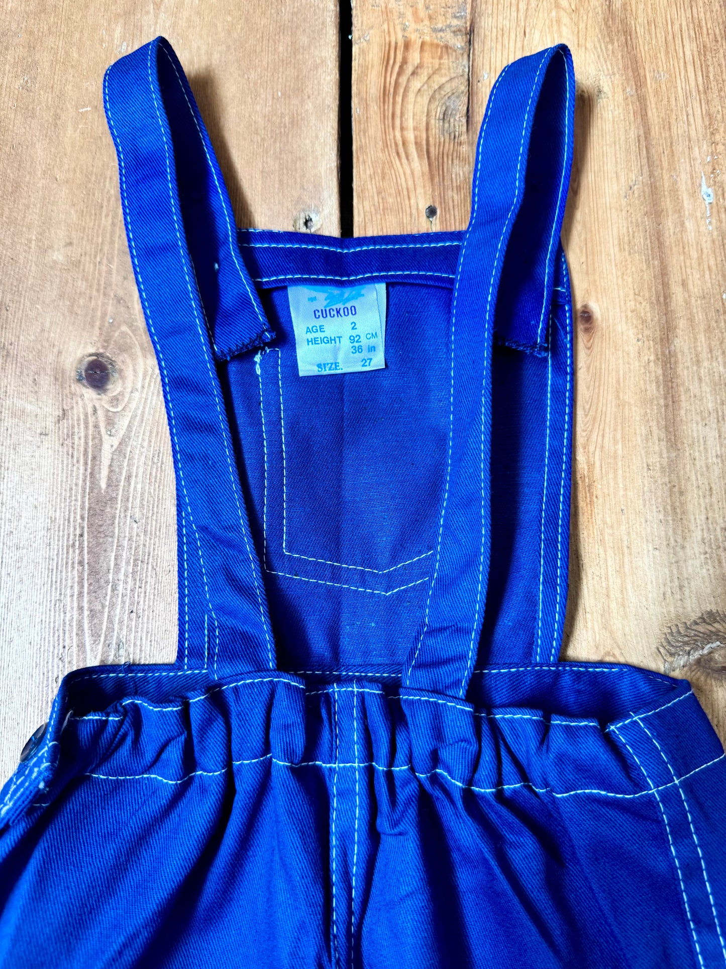 Vintage 70s Cuckoo ABC Dungarees | 2 Years
