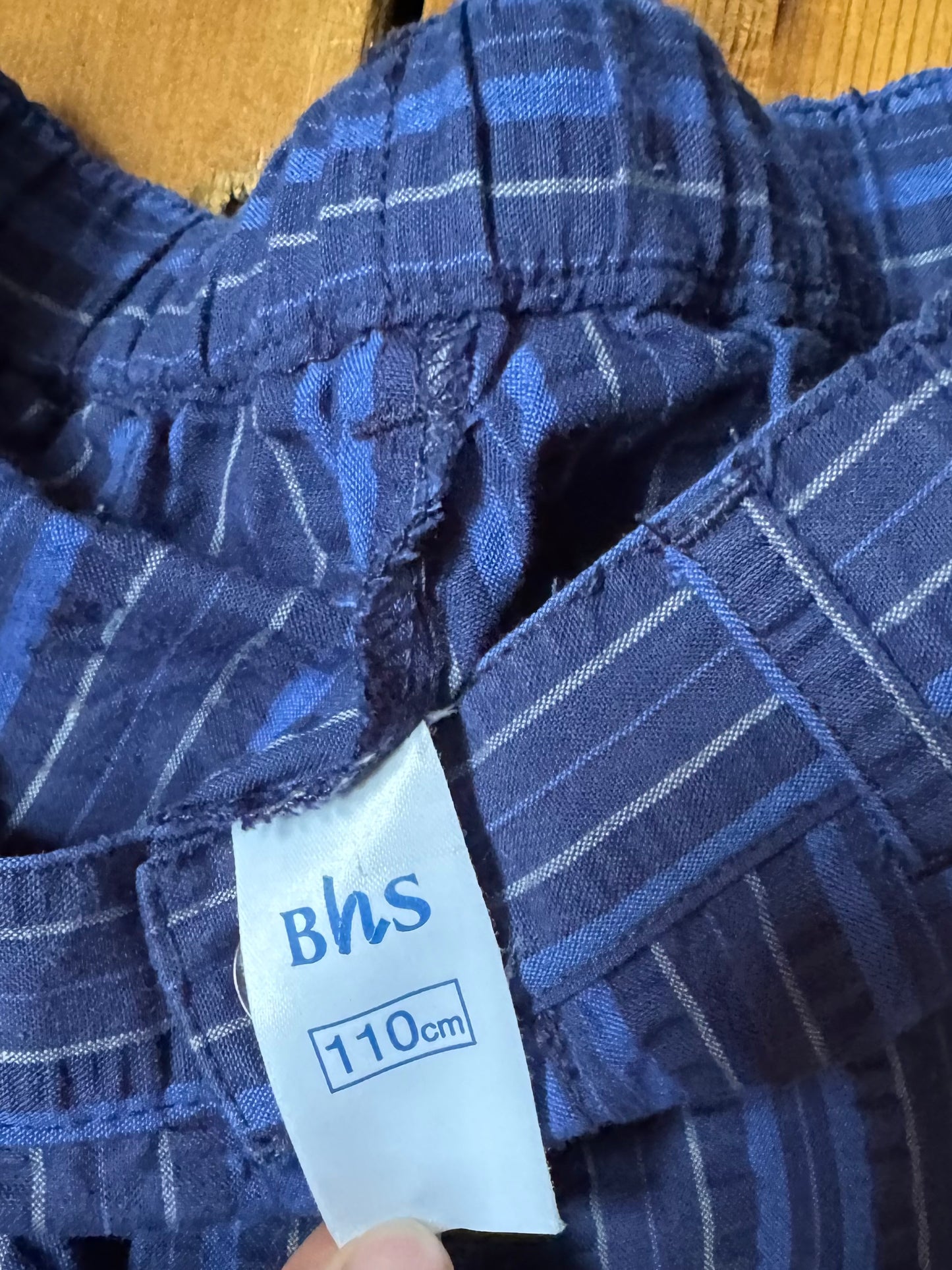Vintage BHS Blue Striped Trousers | 4-5 Years