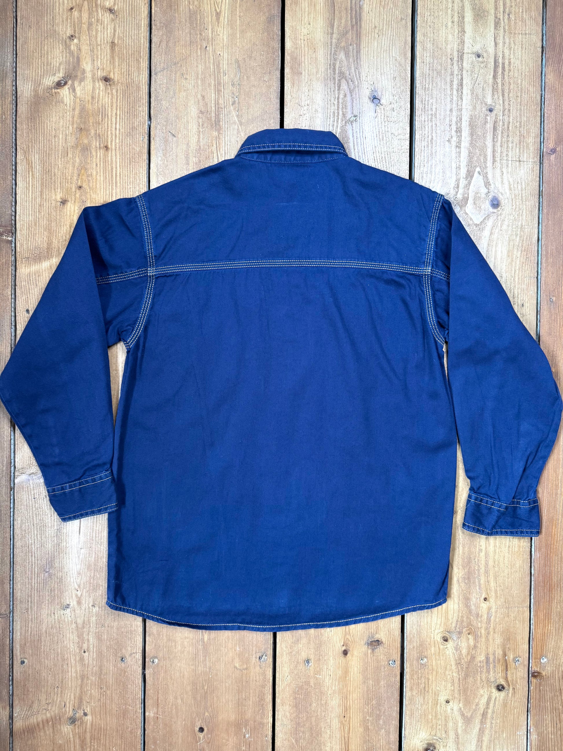 Vintage 90s Adams denim utility shirt. Age 8-9 years. Handpicked for Bee Tiny kids vintage.