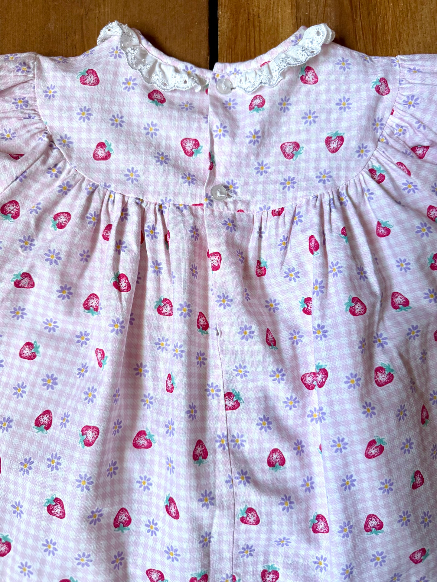 Vintage Strawberry Print Baby Set | 6-12 Months