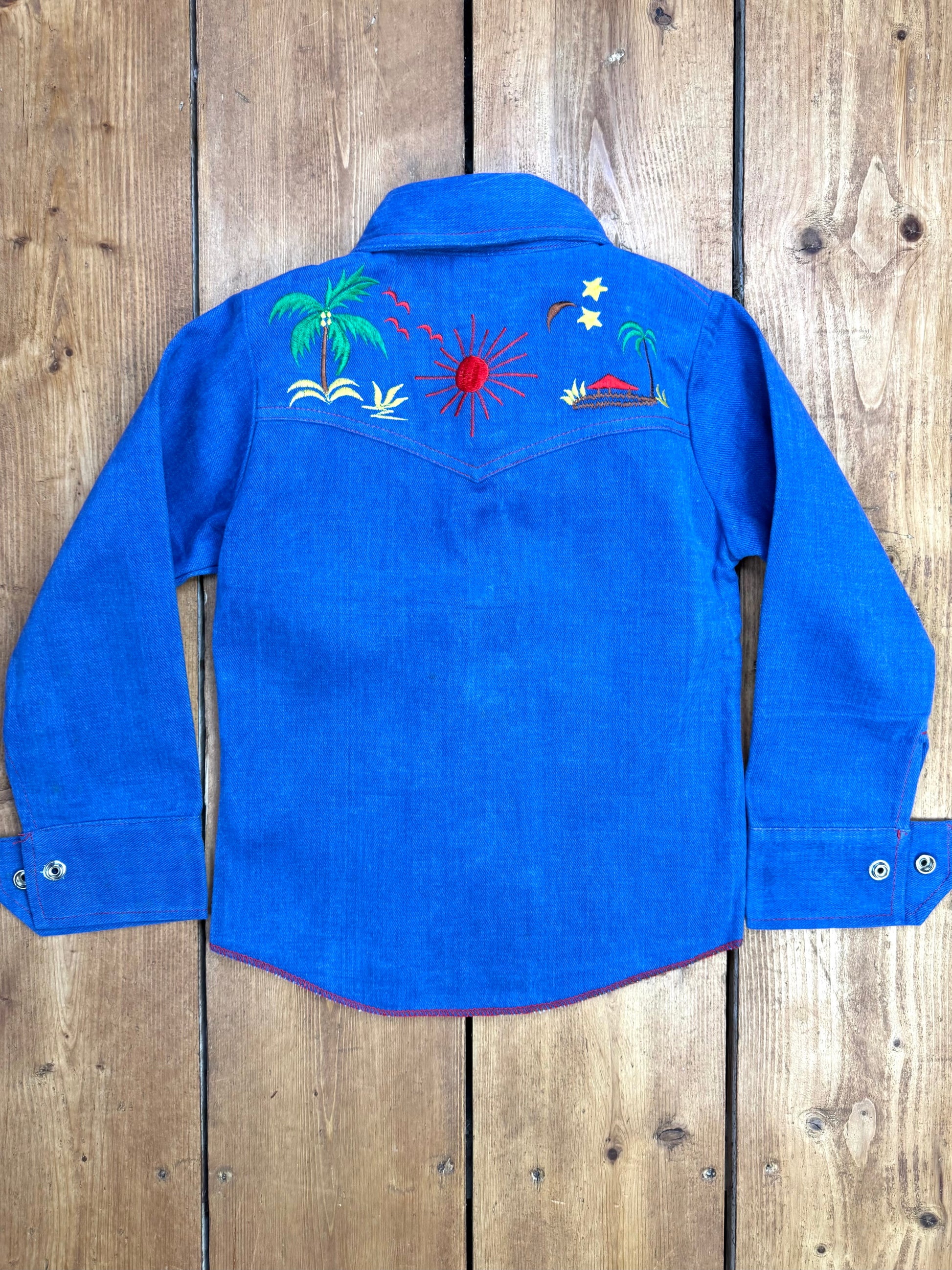 Vintage 70s kids denim shirt.