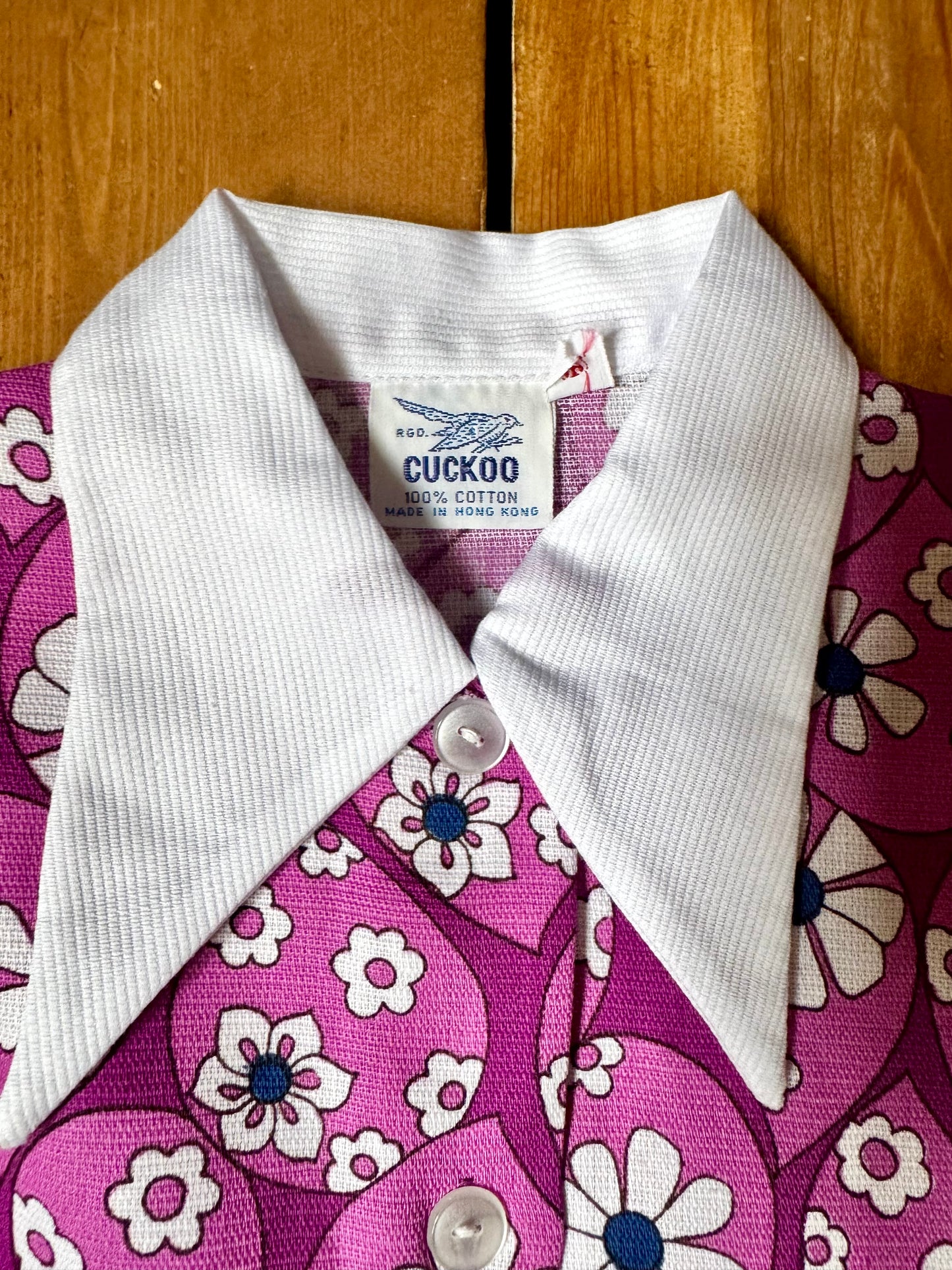 Vintage 70s Cuckoo Purple Floral Dress | 3 Years