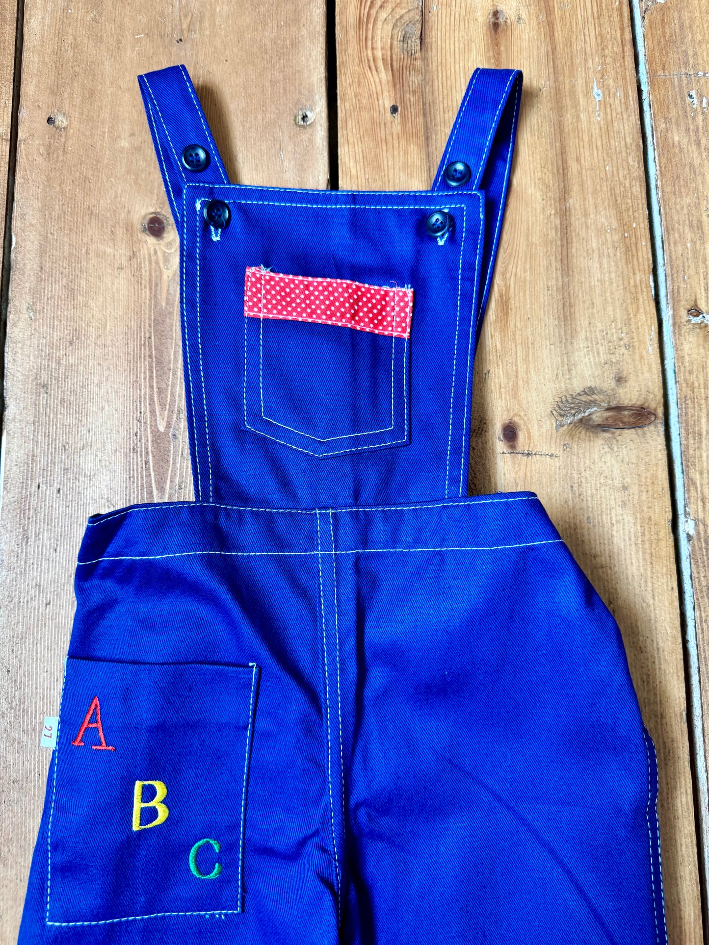 Vintage 70s Cuckoo ABC Dungarees | 1 Year