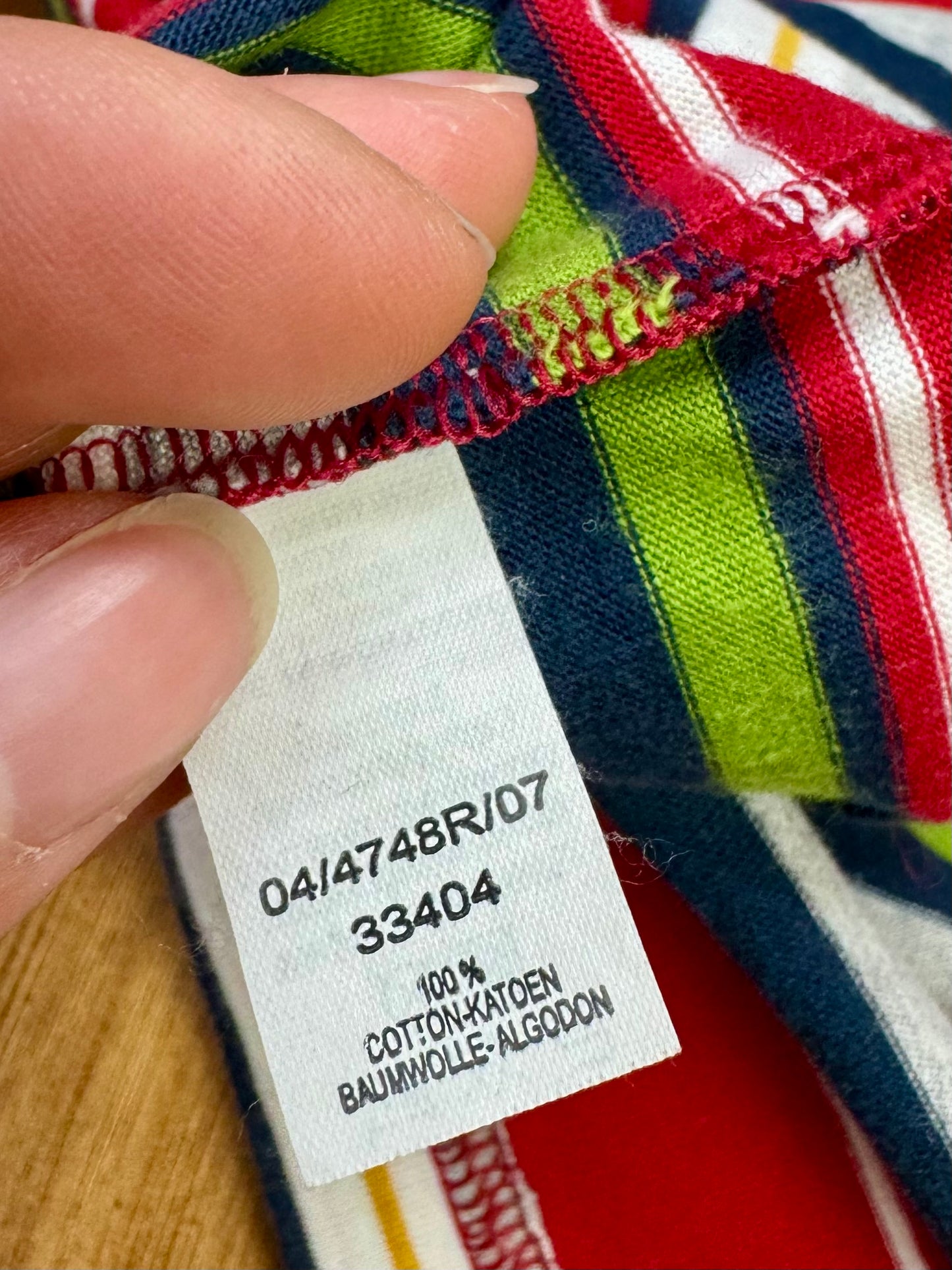 Vintage Y2K Kids Red Striped Long Sleeve Top | 4-5 Years