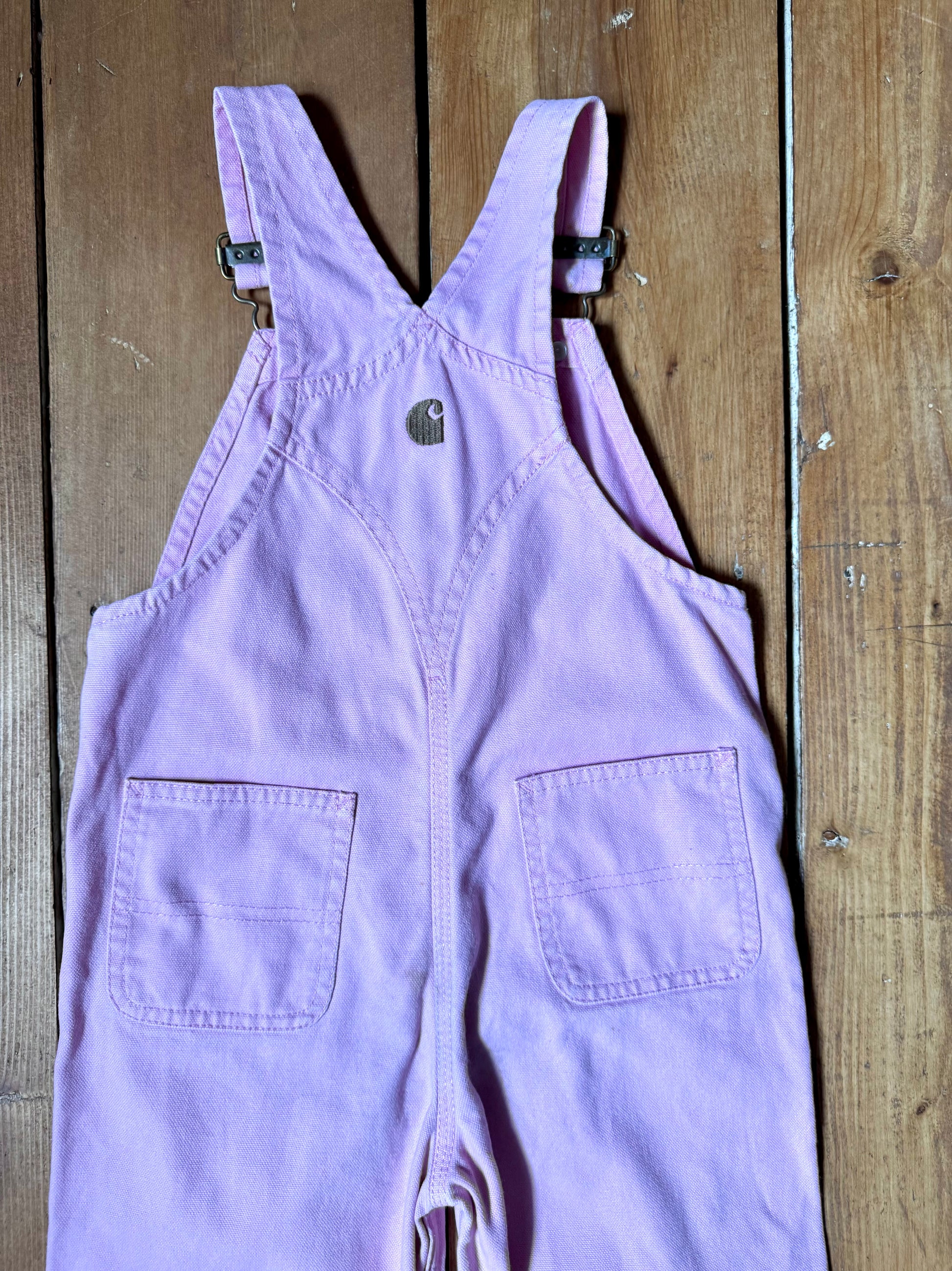 Pink carhartt dungarees age 4 years. Handpicked for Bee Tiny kids vintage.