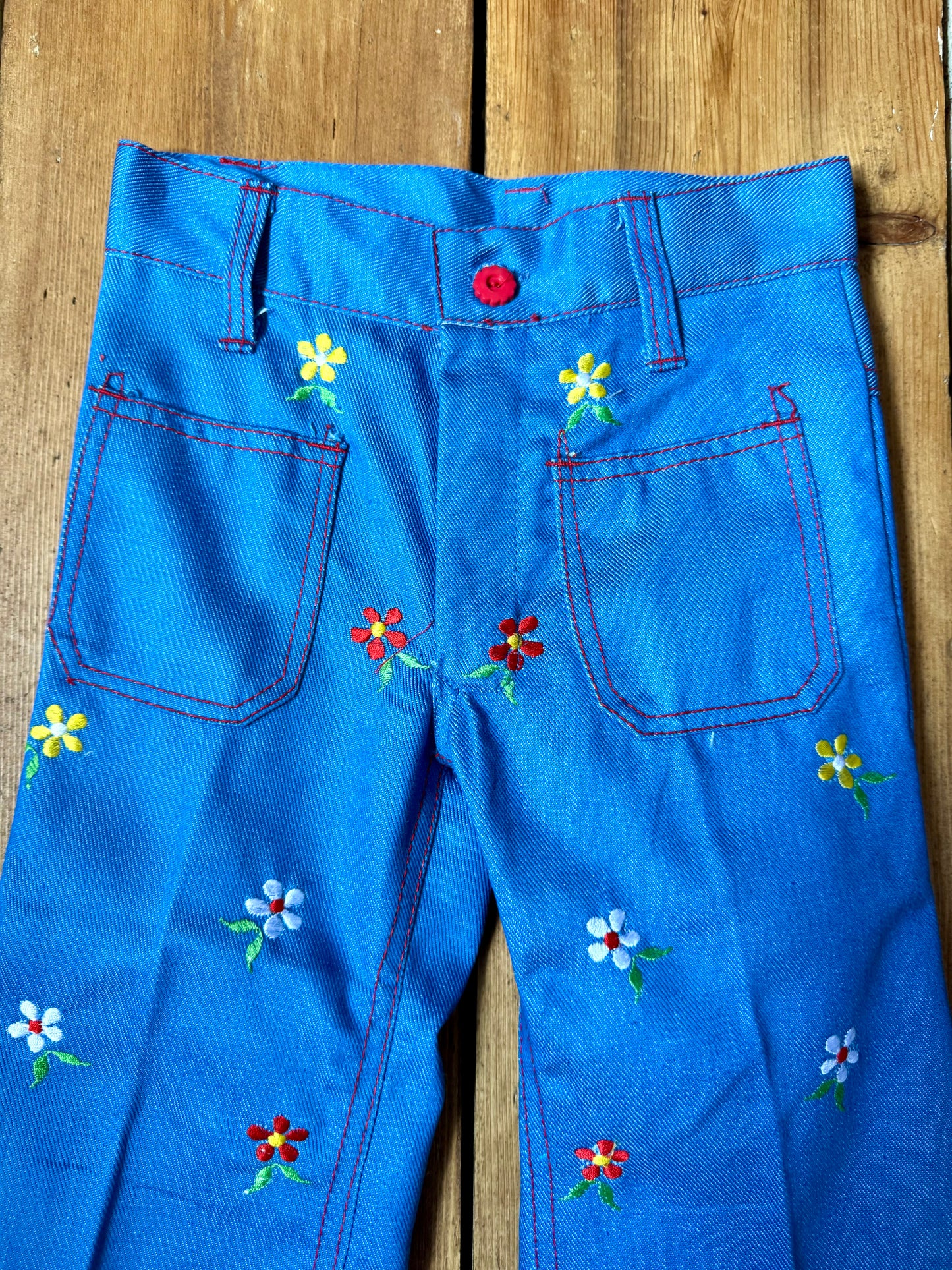 Vintage 70s Cuckoo Blue Floral Co-ord | 2 Years