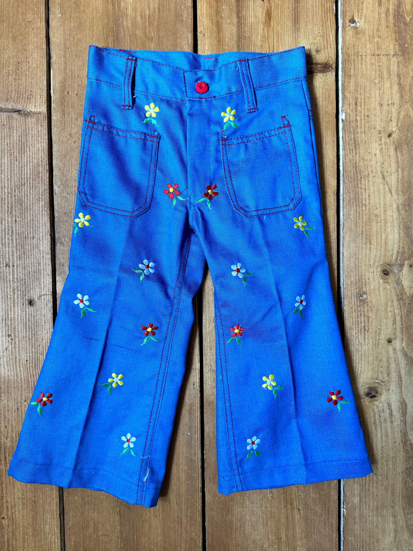 Vintage 70s Cuckoo Blue Floral Co-ord | 2 Years