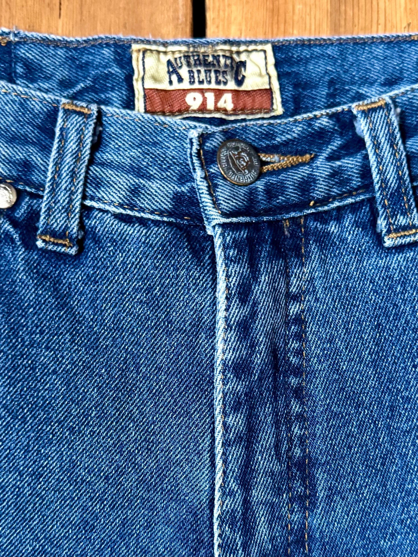 Vintage 90s Authentic Blues Denim Jean Shorts | 28
