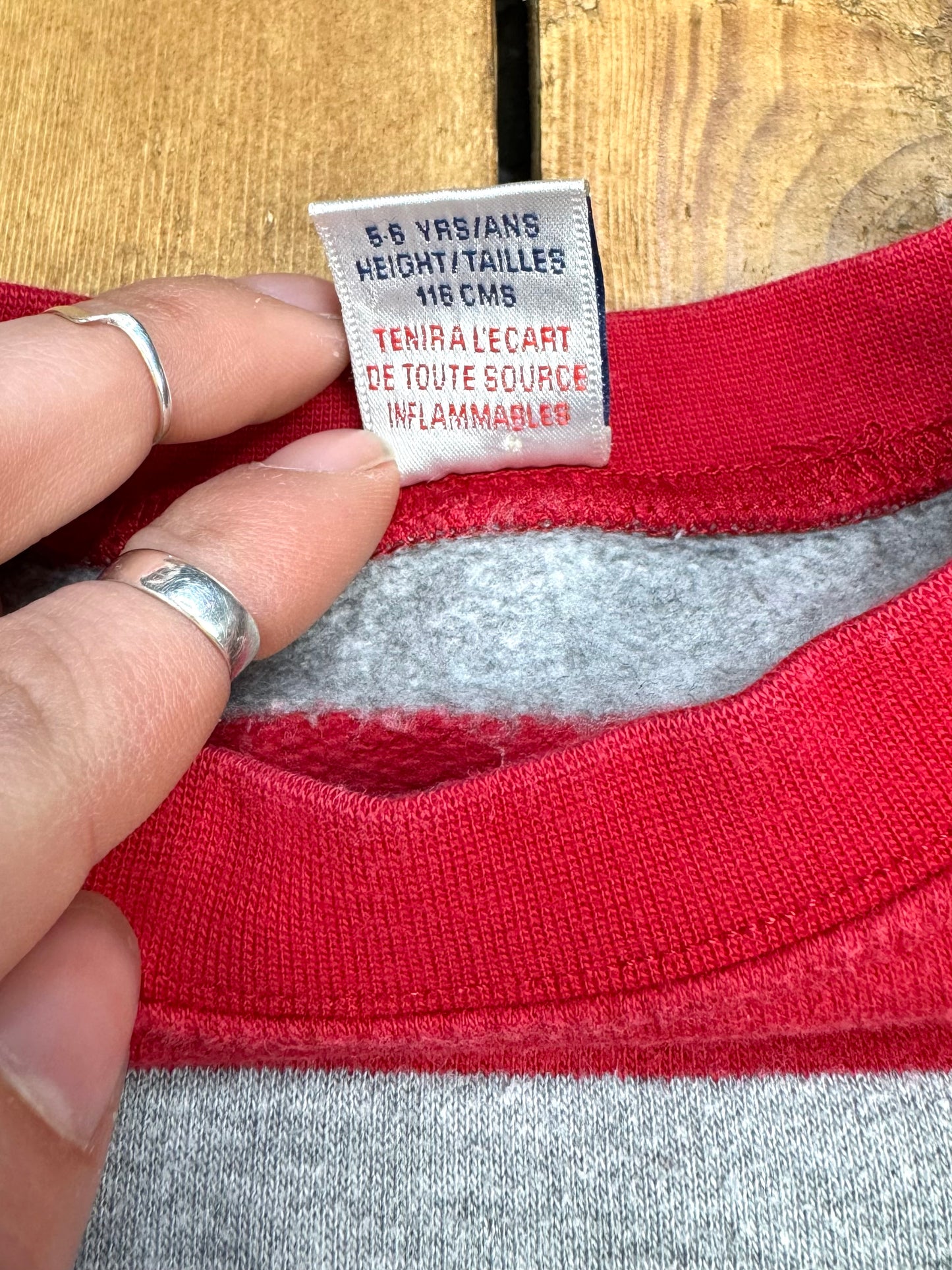 Vintage 90s Next Striped Active Sport Sweatshirt | 5-6 Years