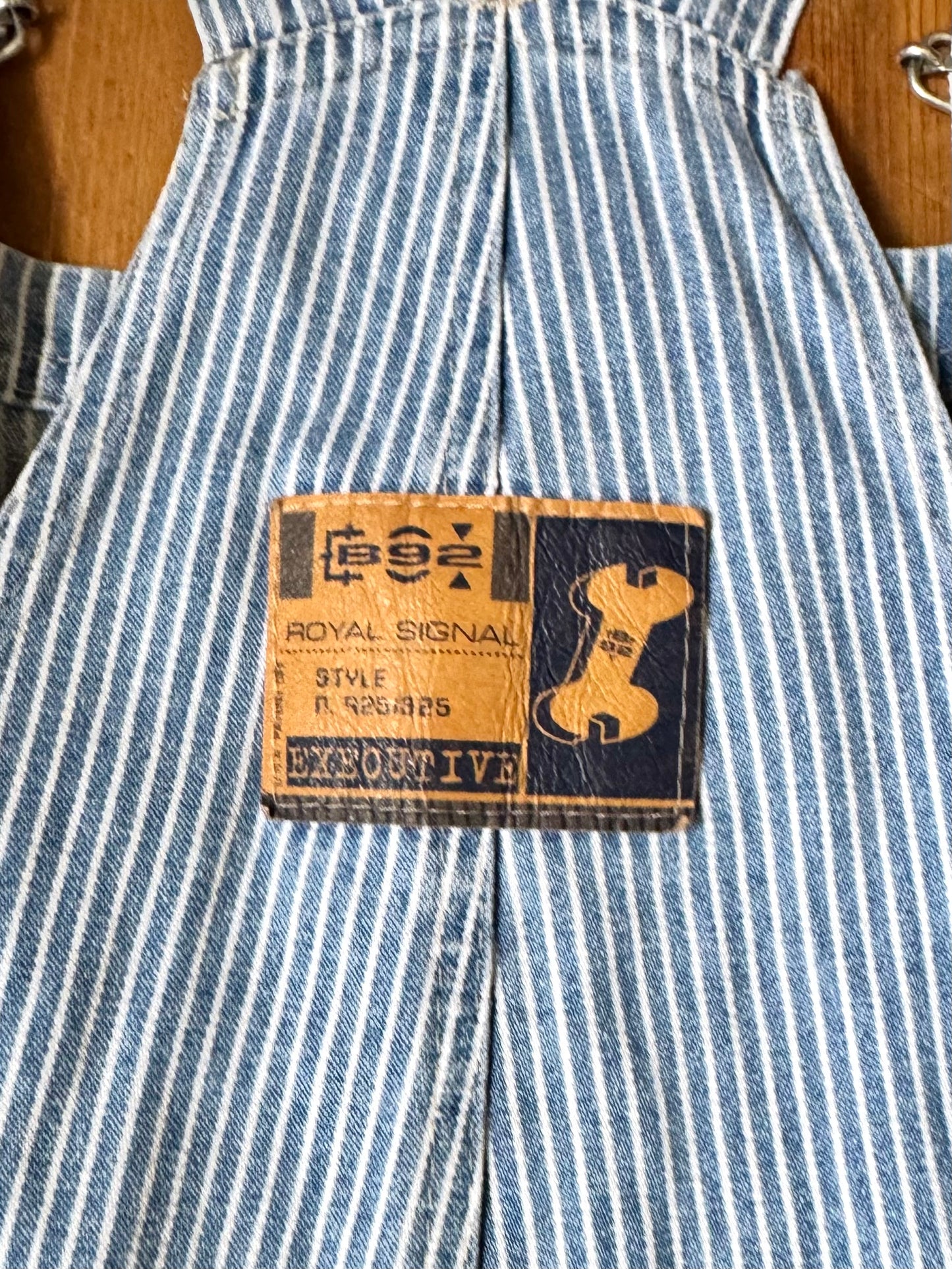 Vintage 90s Kids Striped Dungaree Shorts | 11 Years