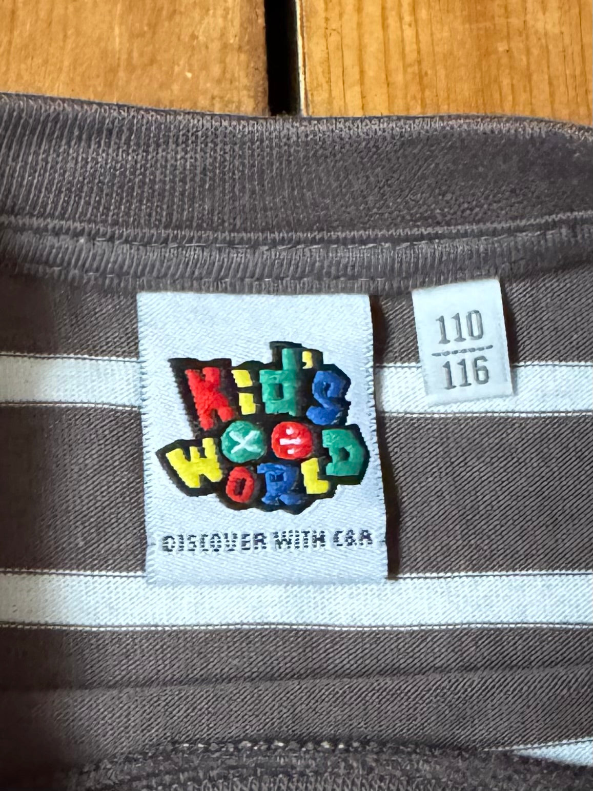 Vintage Kids World Striped T-Shirt | 6 Years