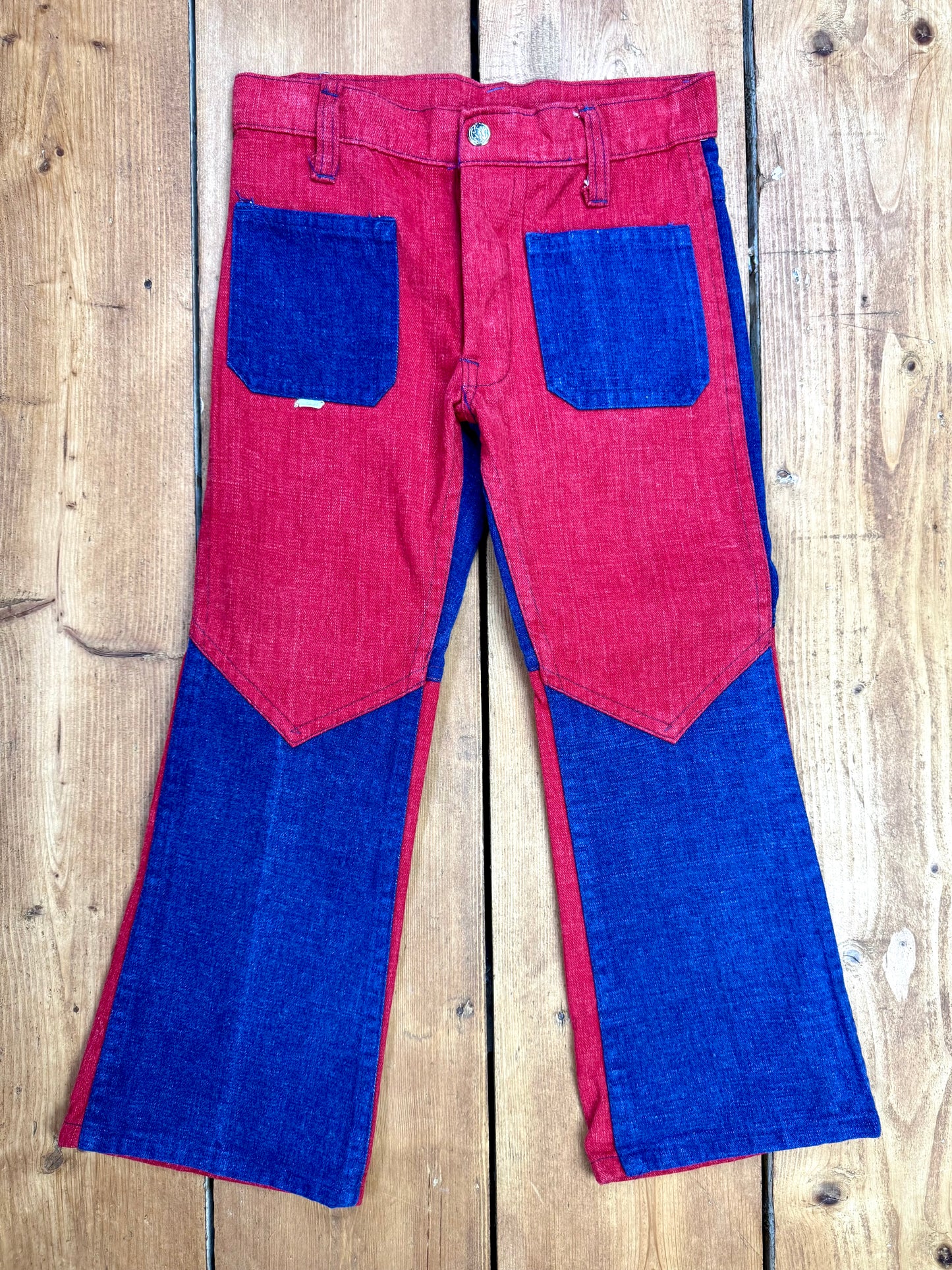 Vintage 70s Cuckoo Two Tone Trousers | 6-7 Years
