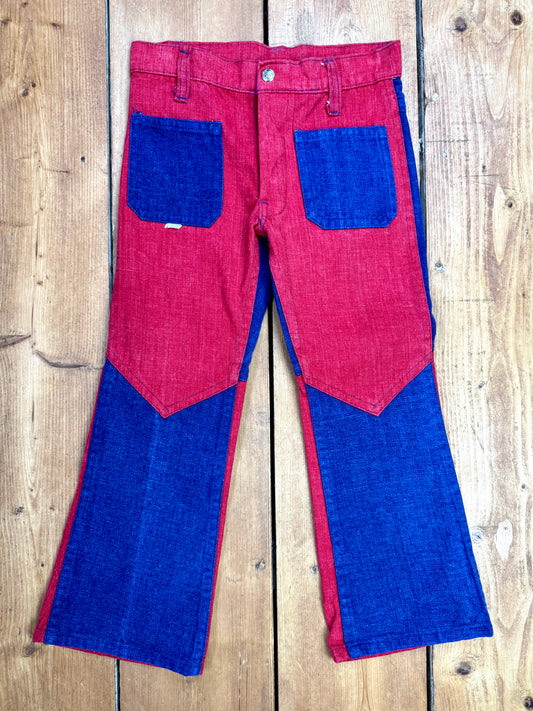 Vintage 70s Cuckoo Two Tone Trousers | 6-7 Years