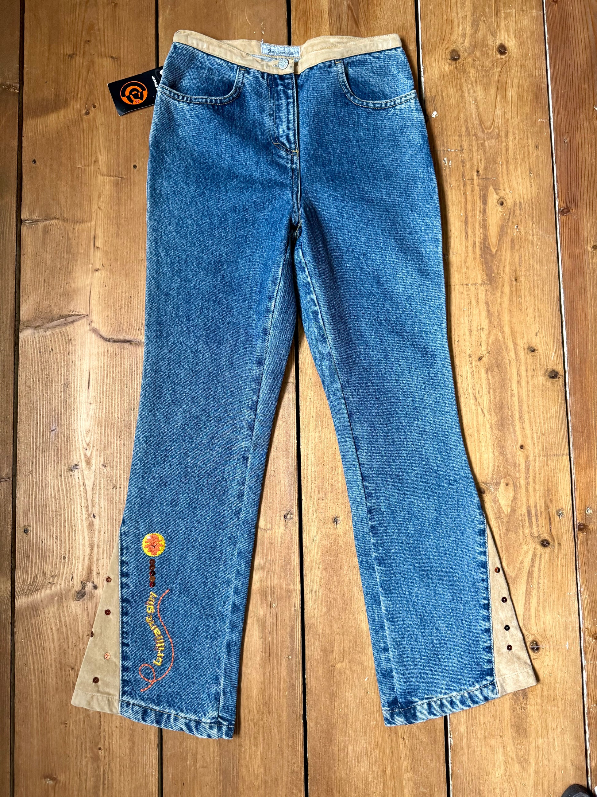 Italian vintage Y2K girls denim jeans. Age 8 years. Handpicked for Bee Tiny kids vintage.