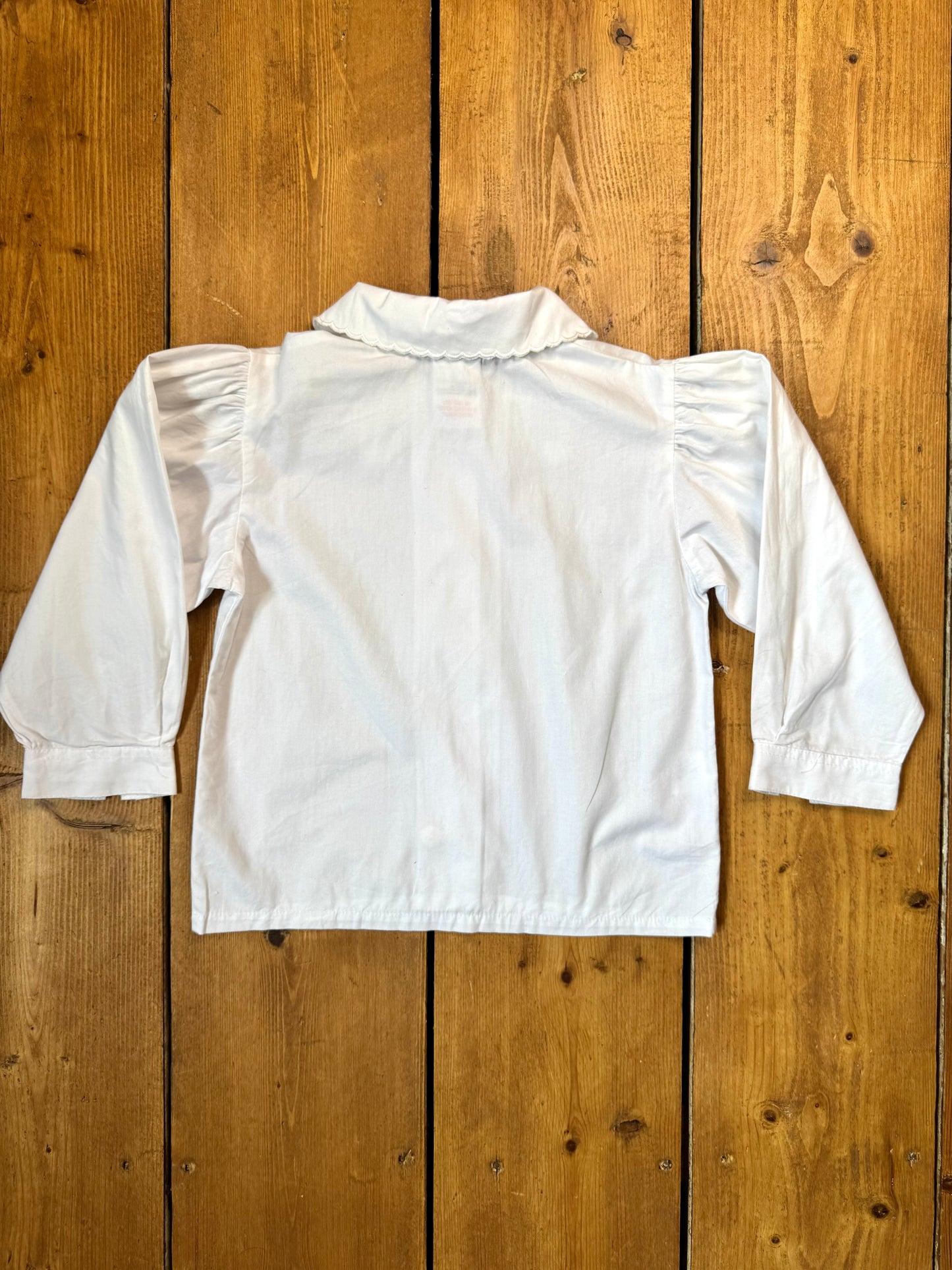 Vintage 90s Adams Embroidered Collar Blouse | 1-2 Year