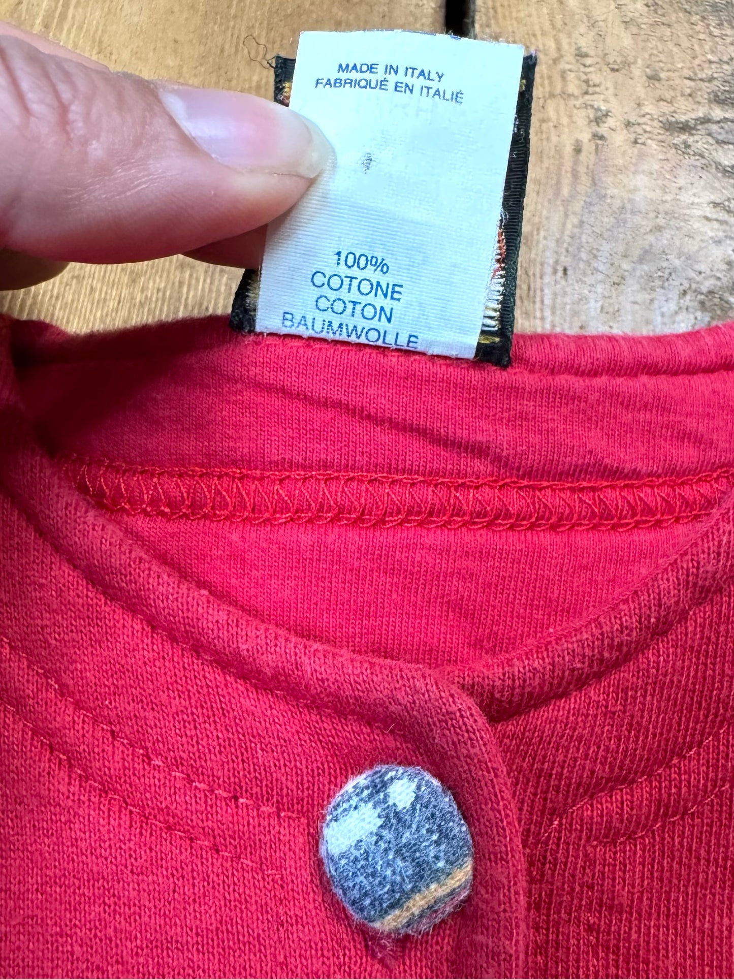 Vintage Italian Kids Red Cardigan | 1-2 Years