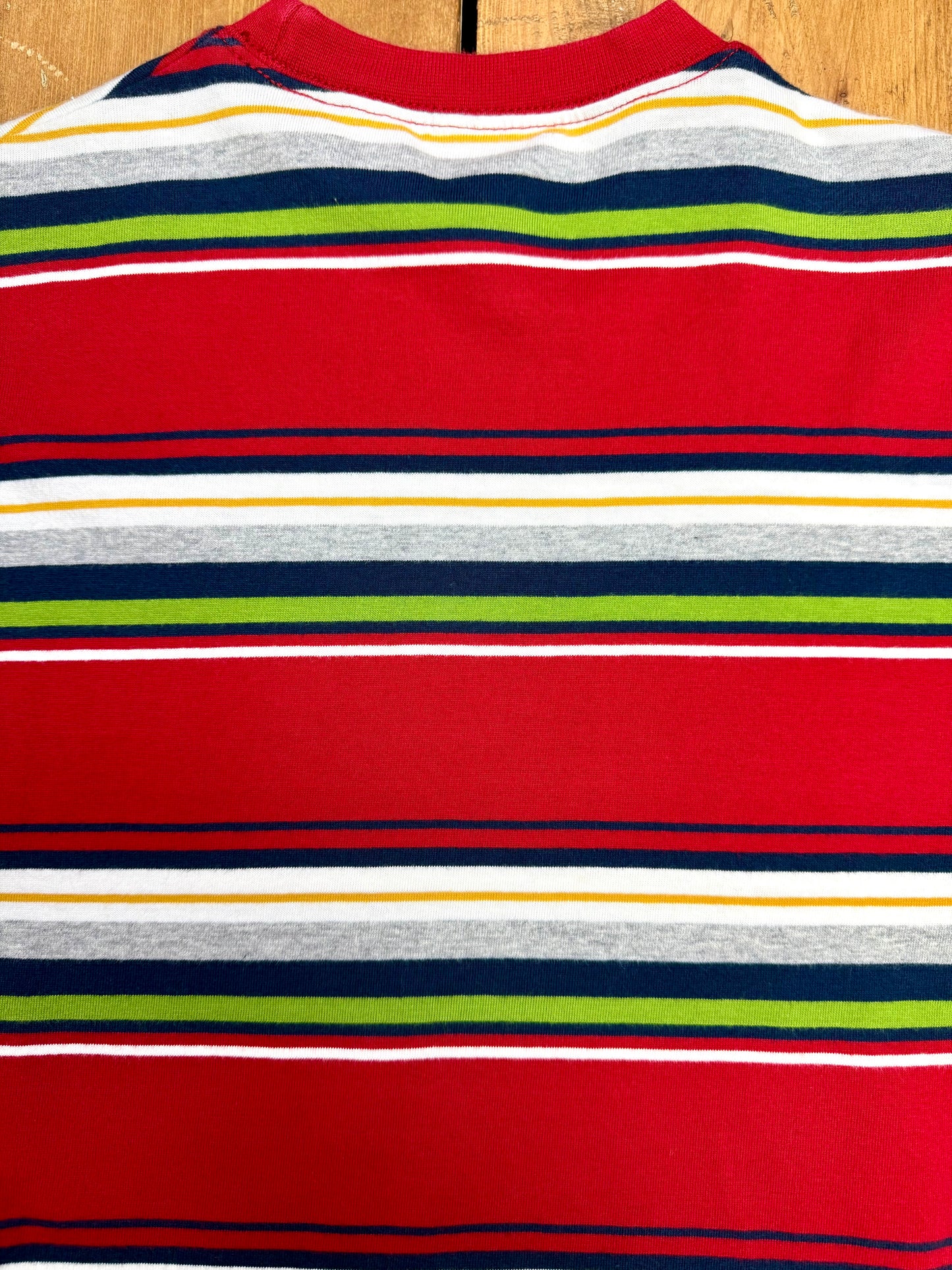 Vintage Y2K Kids Red Striped Long Sleeve Top | 4-5 Years