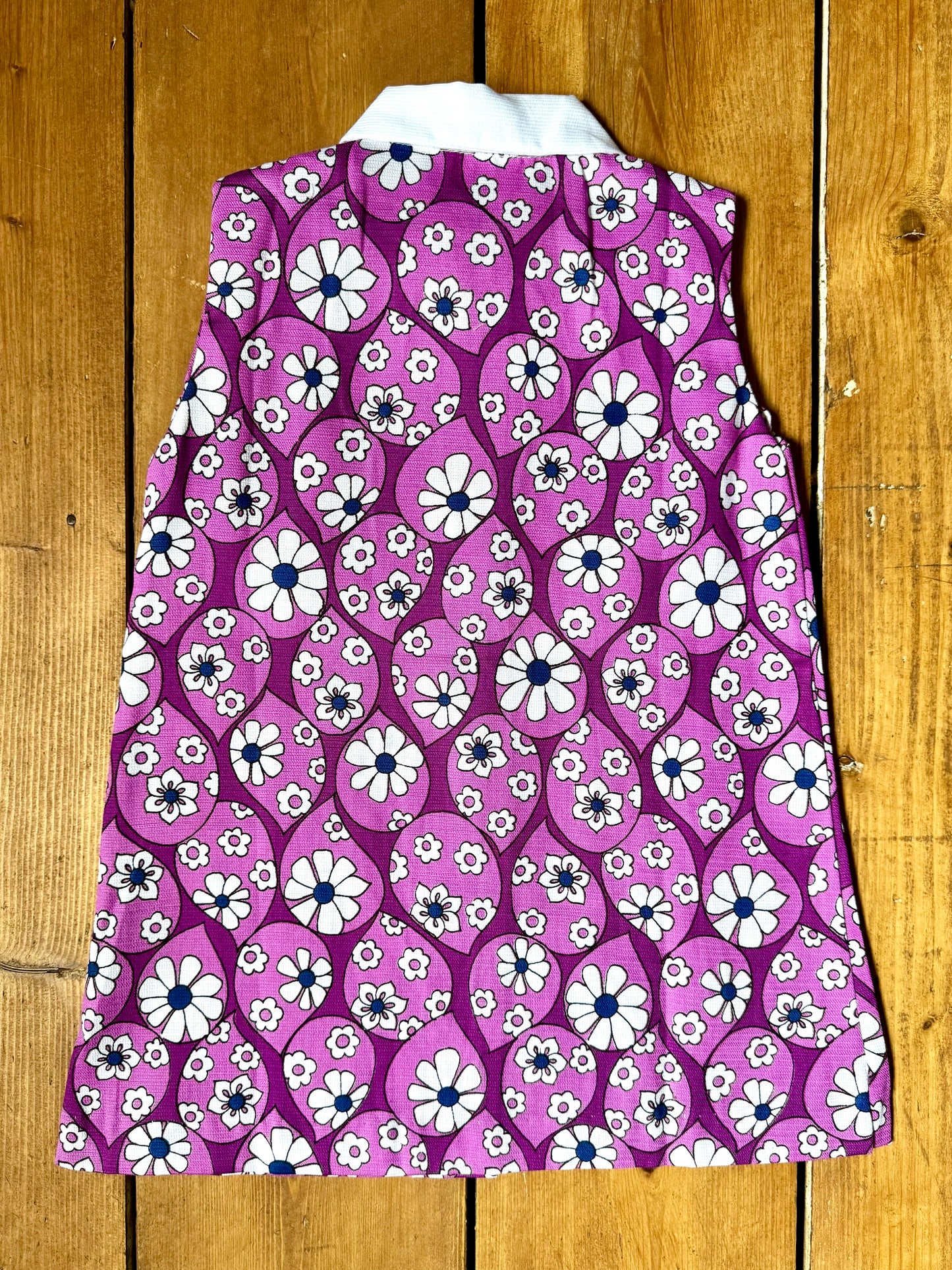 Vintage 70s Cuckoo Purple Floral Dress | 3 Years