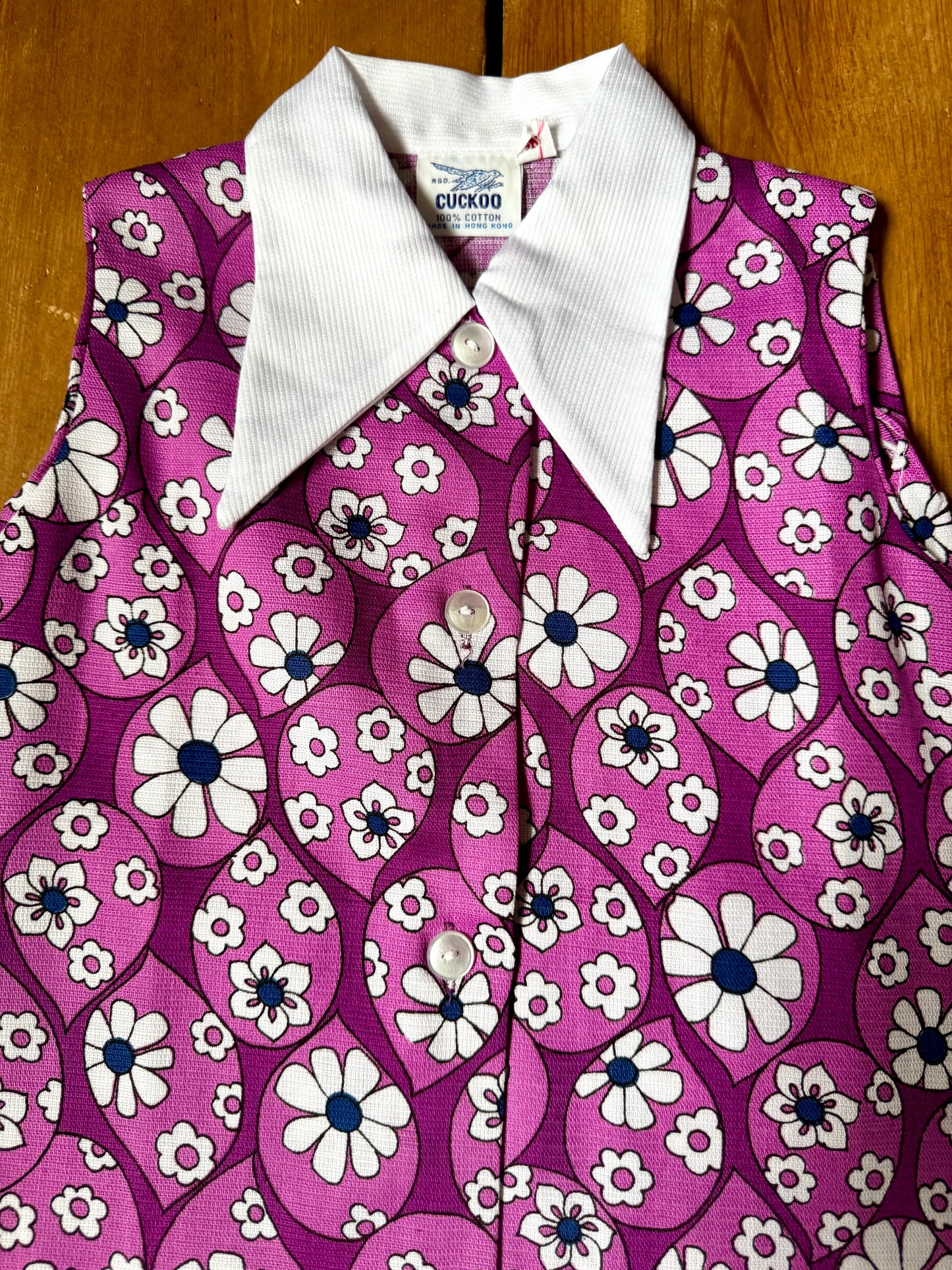 Vintage 70s Cuckoo Purple Floral Dress | 3 Years