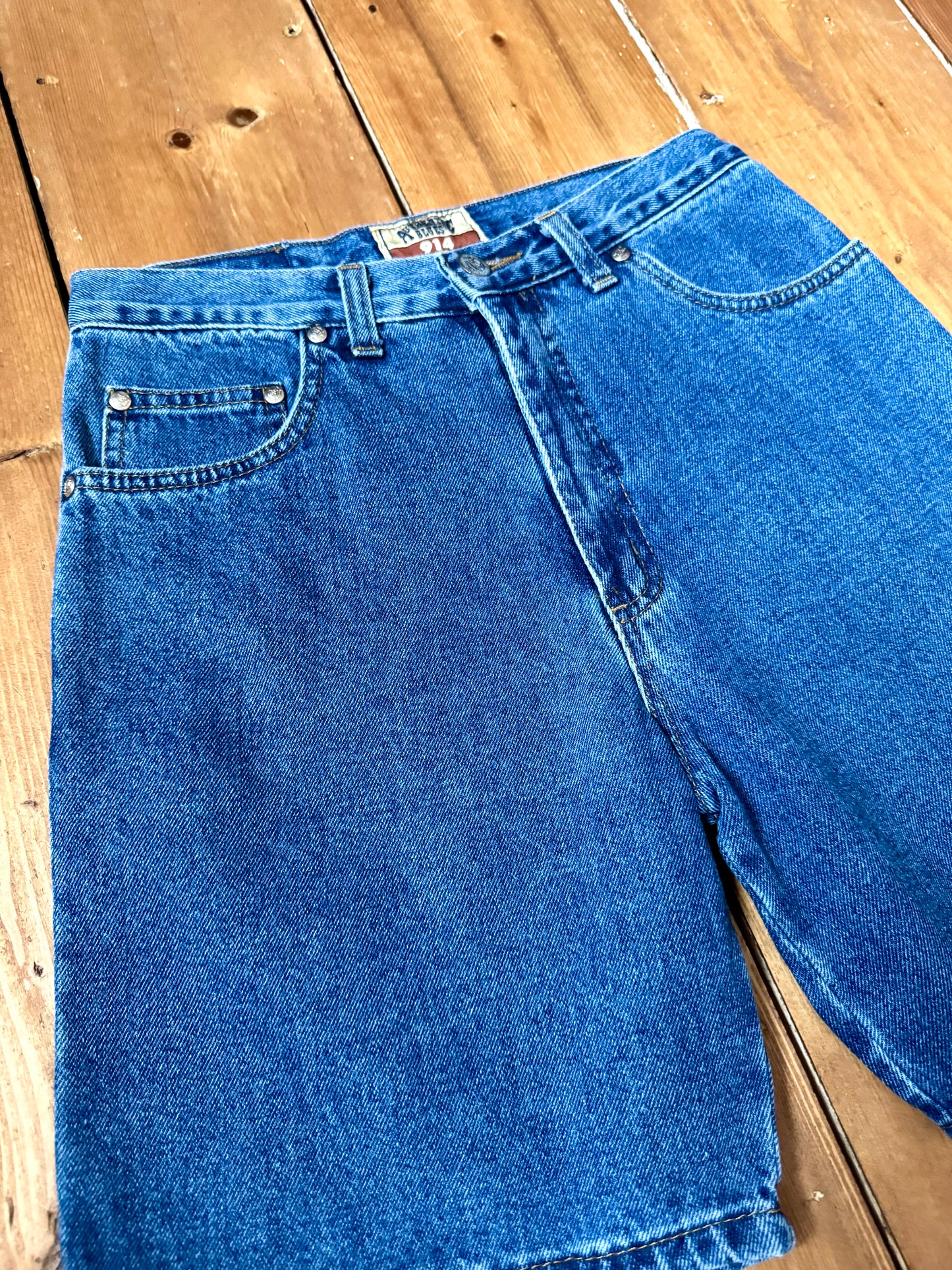 Vintage 90s childrens jorts jean shorts. Age 13-14 years. Handpicked for Bee Tiny kids vintage.
