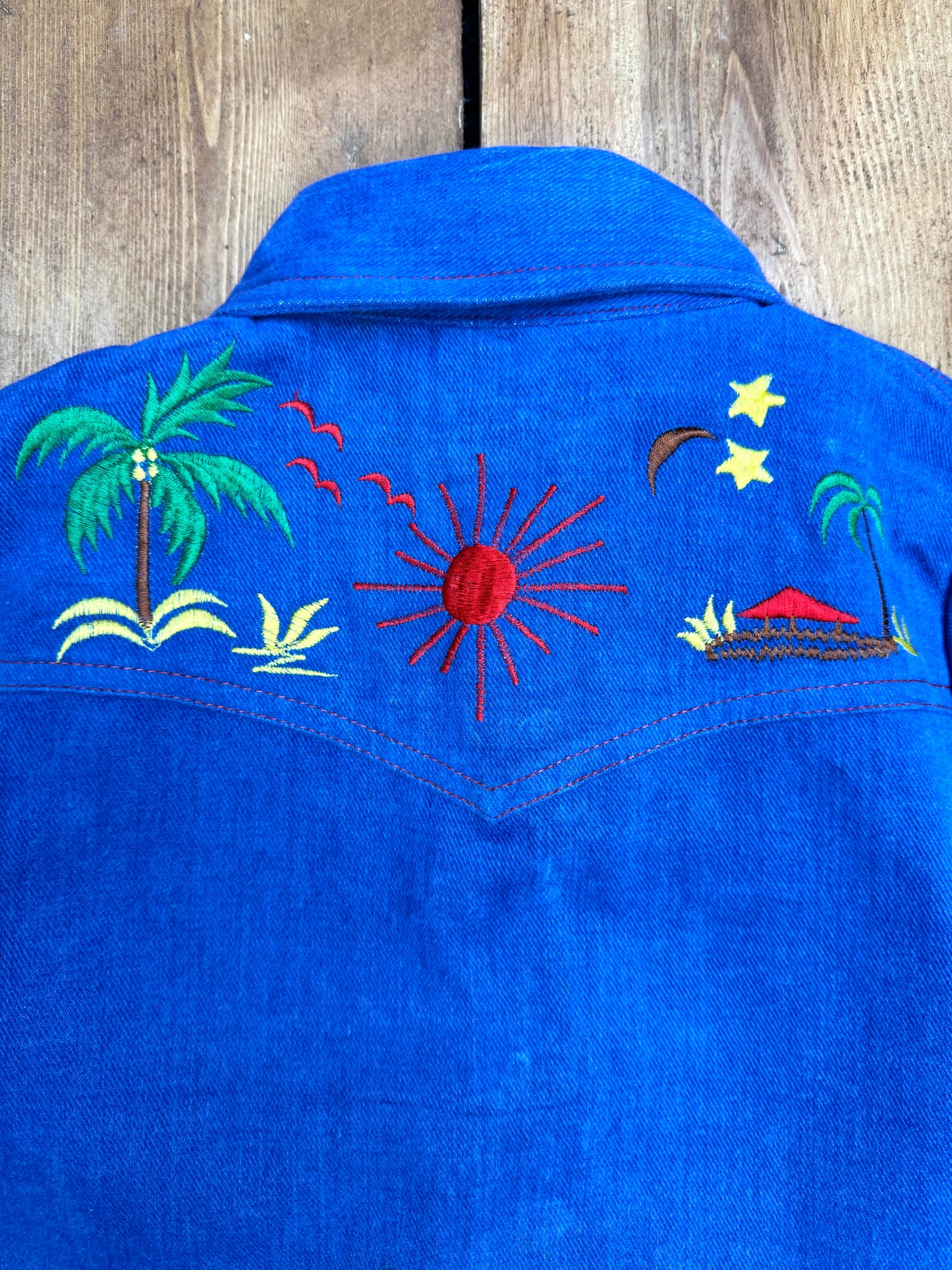 Vintage 70s Kids Matching Denim Set | 6-7 Years