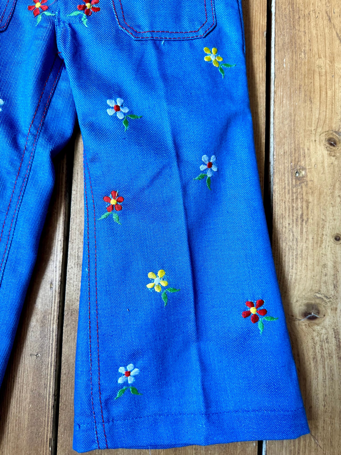 Vintage 70s Cuckoo Blue Floral Co-ord | 2 Years