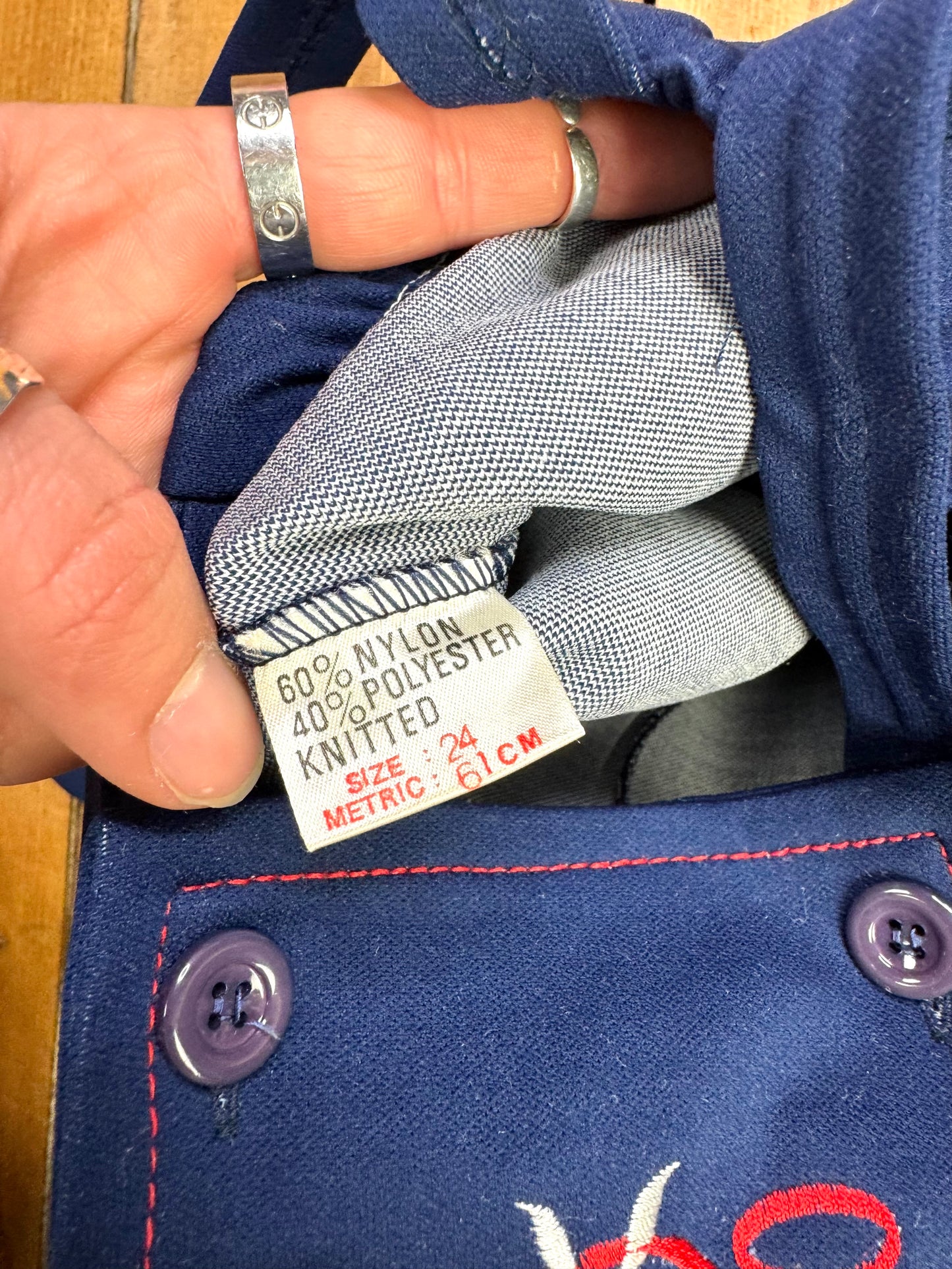 Vintage 70s Cuckoo Blue Horse Dungarees | 2 Years