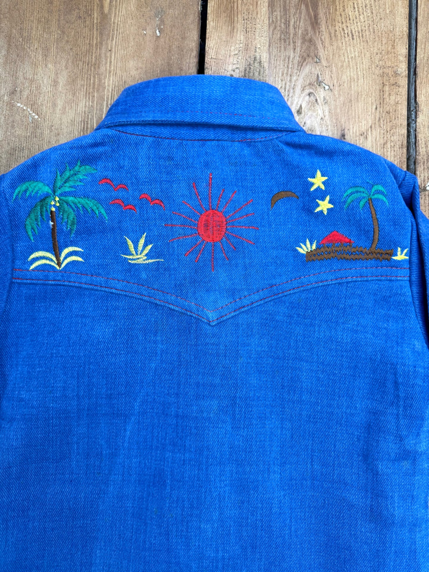 Vintage 70s Kids Matching Denim Set | 8-9 Years
