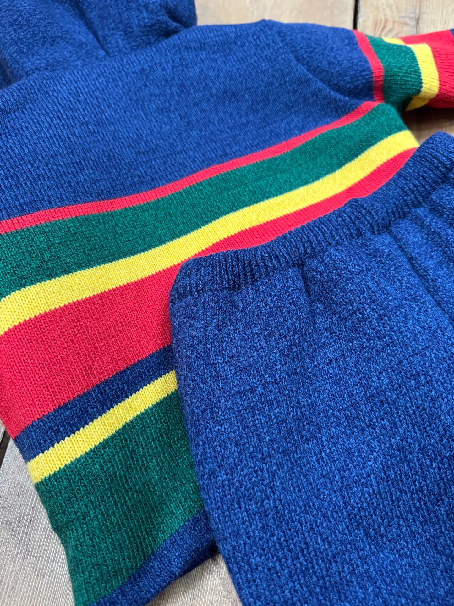 Vintage Baby Togs Varsity Classic Knit Set | 3-6 Months